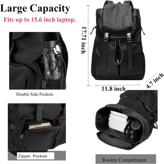 Vintage Laptop Backpack For Men & Women, 30L Water Resistant College Backpack