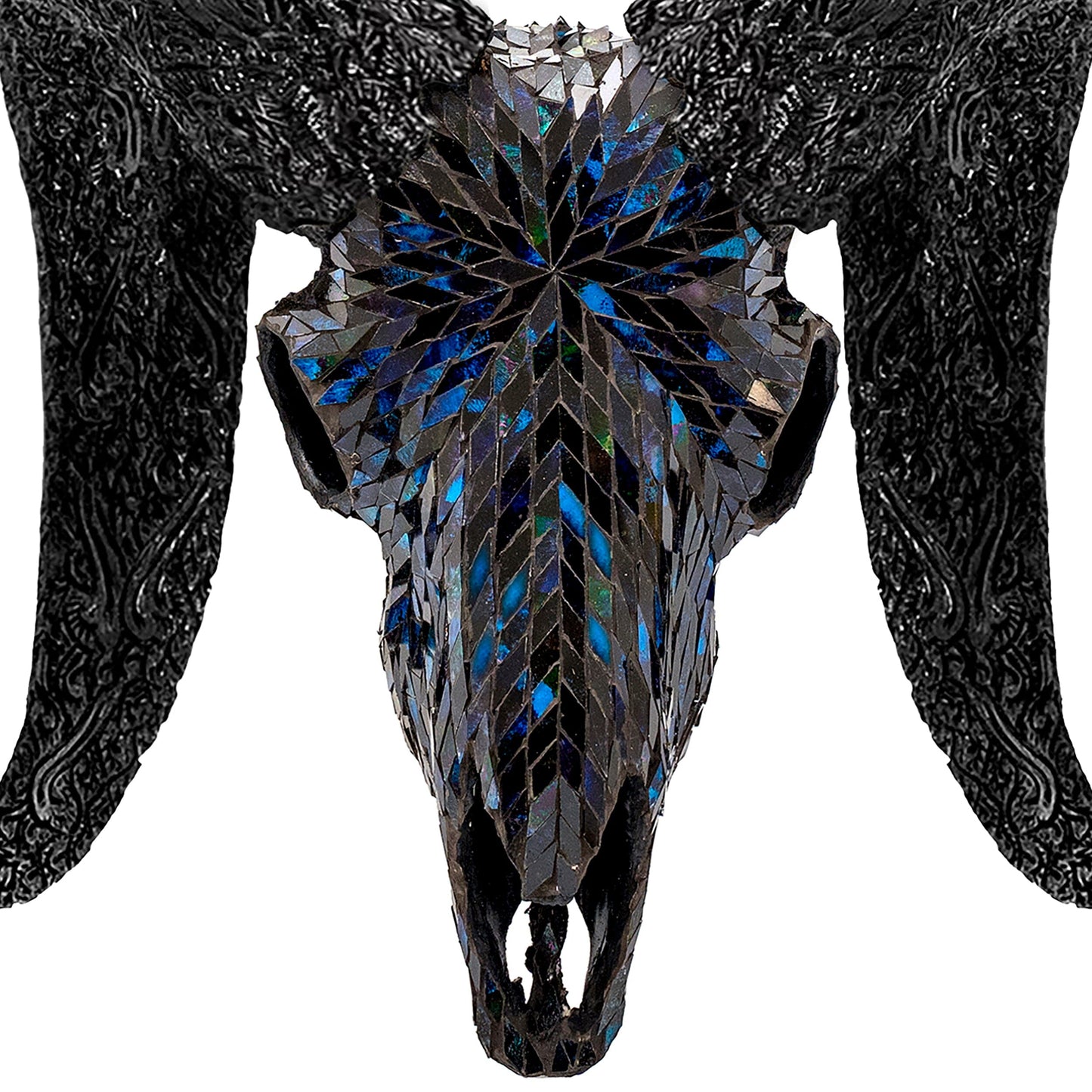 Ram Skull - Blue Mirror // Mosaic Finish