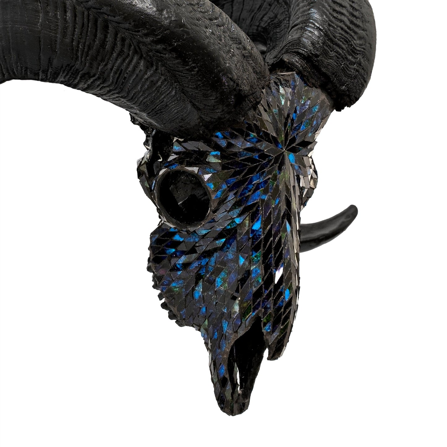 Ram Skull - Blue Mirror // Mosaic Finish