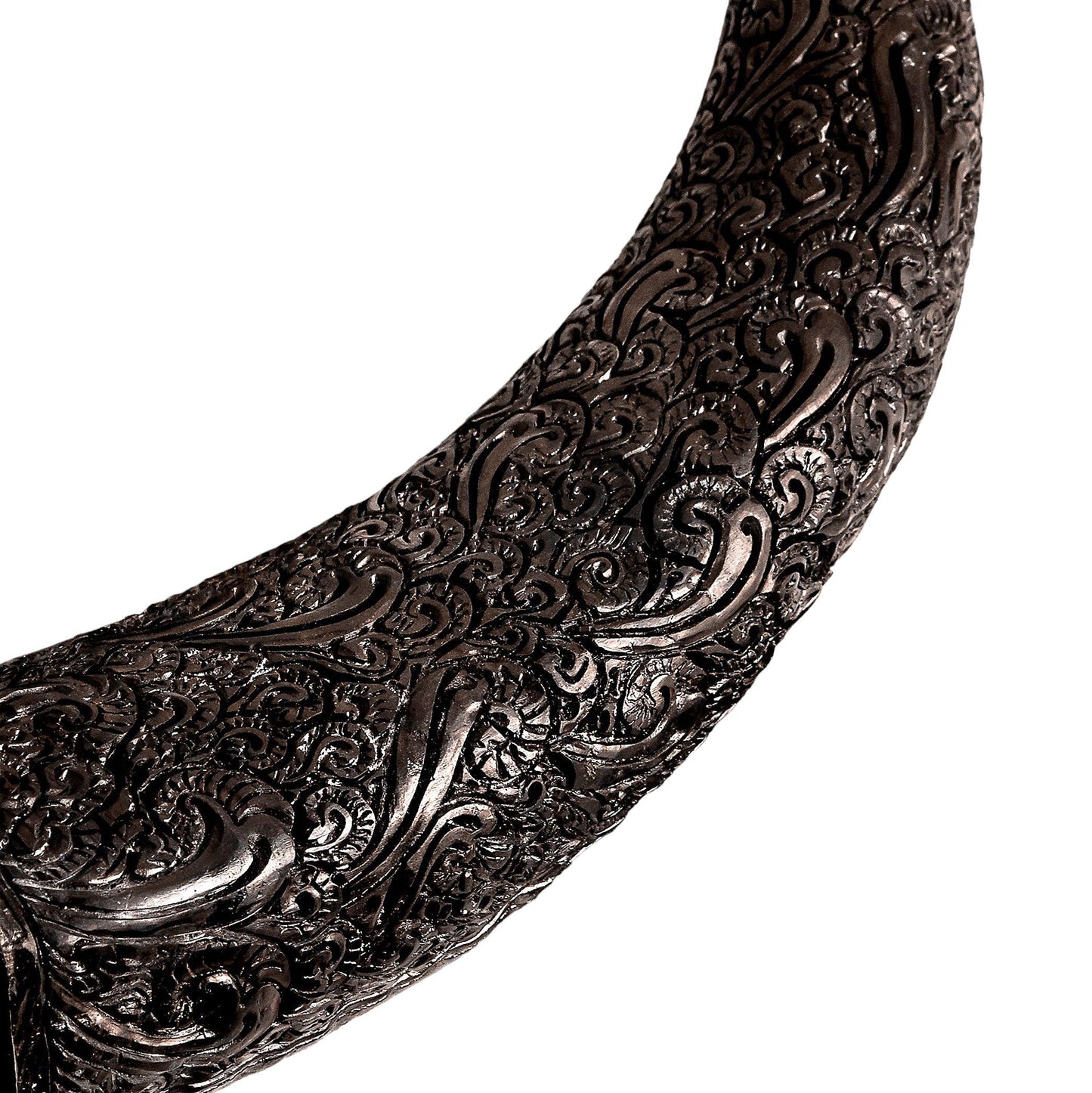 Hand Carved Cow Skull - Antique Titan