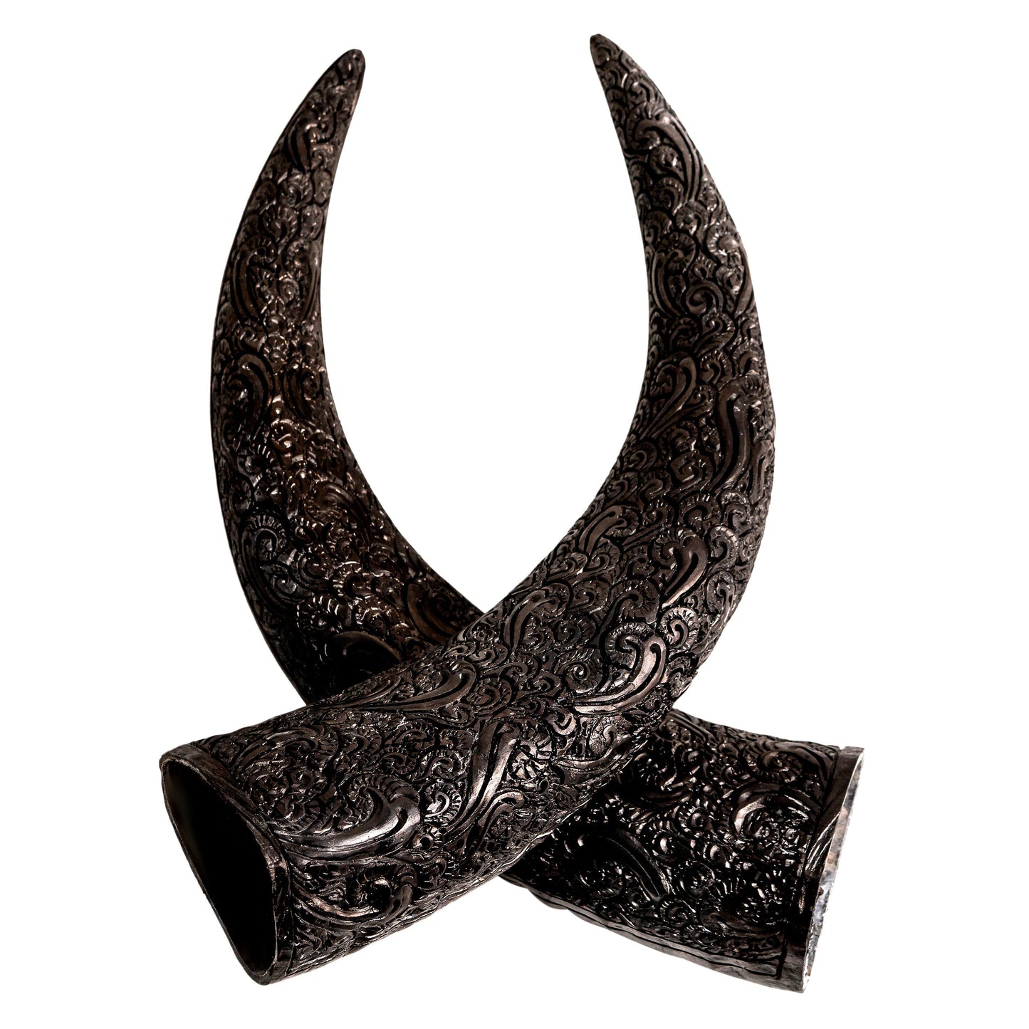 Hand Carved Cow Skull - Golden Titan