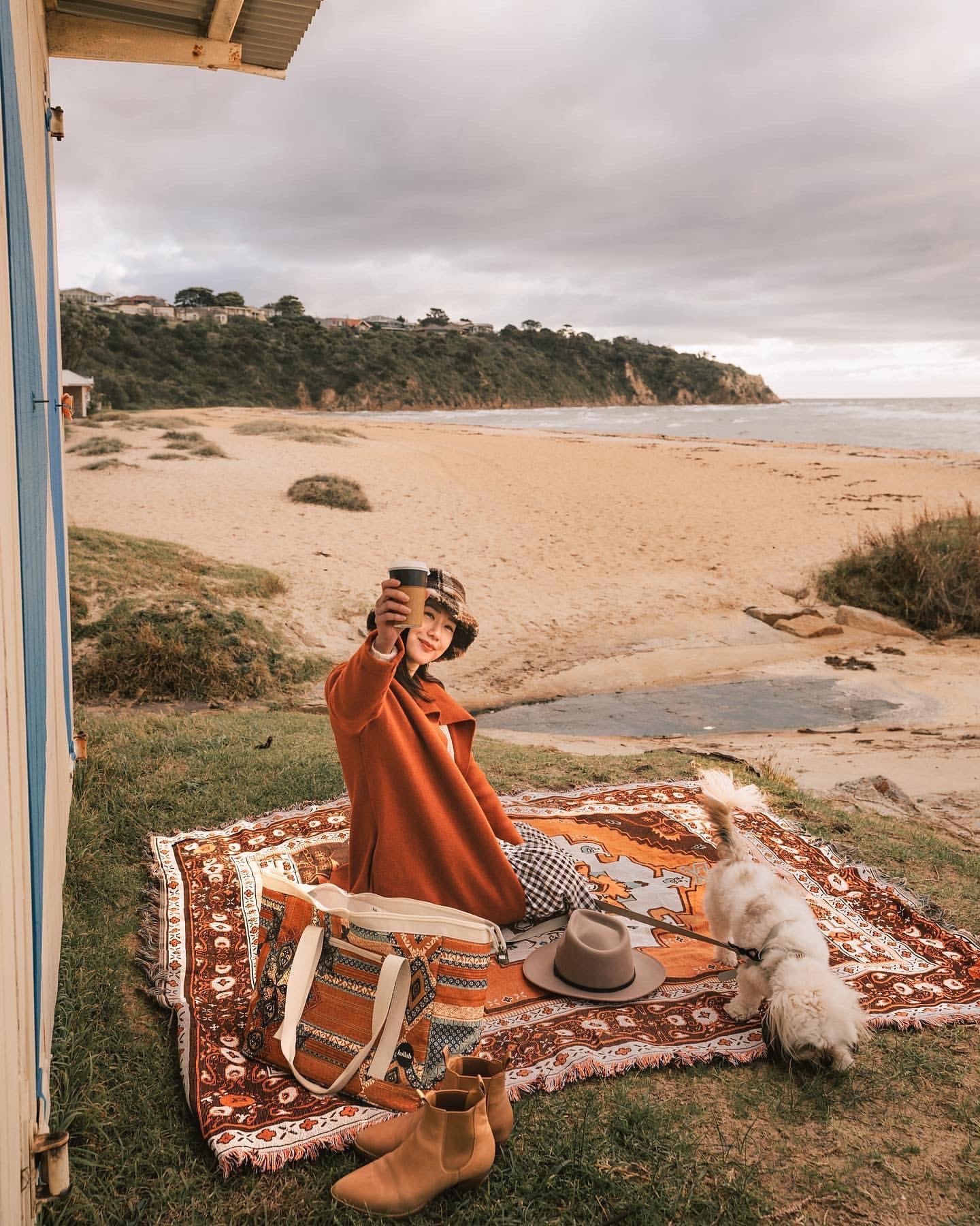 Norwegian Wood' Woven Picnic Rug / Throw