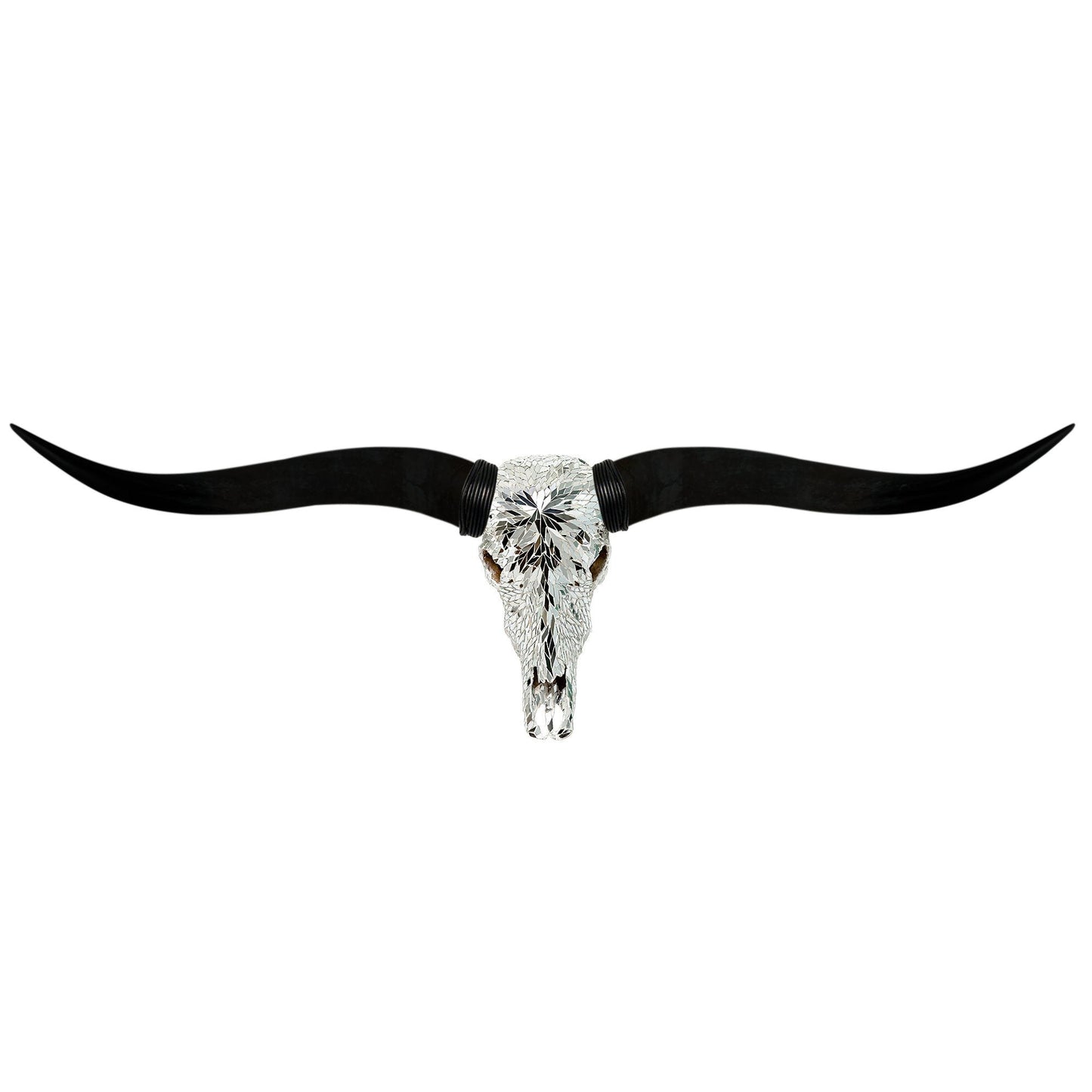 Longhorn Skull // Black Horns - Mirror // Mosaic Finish