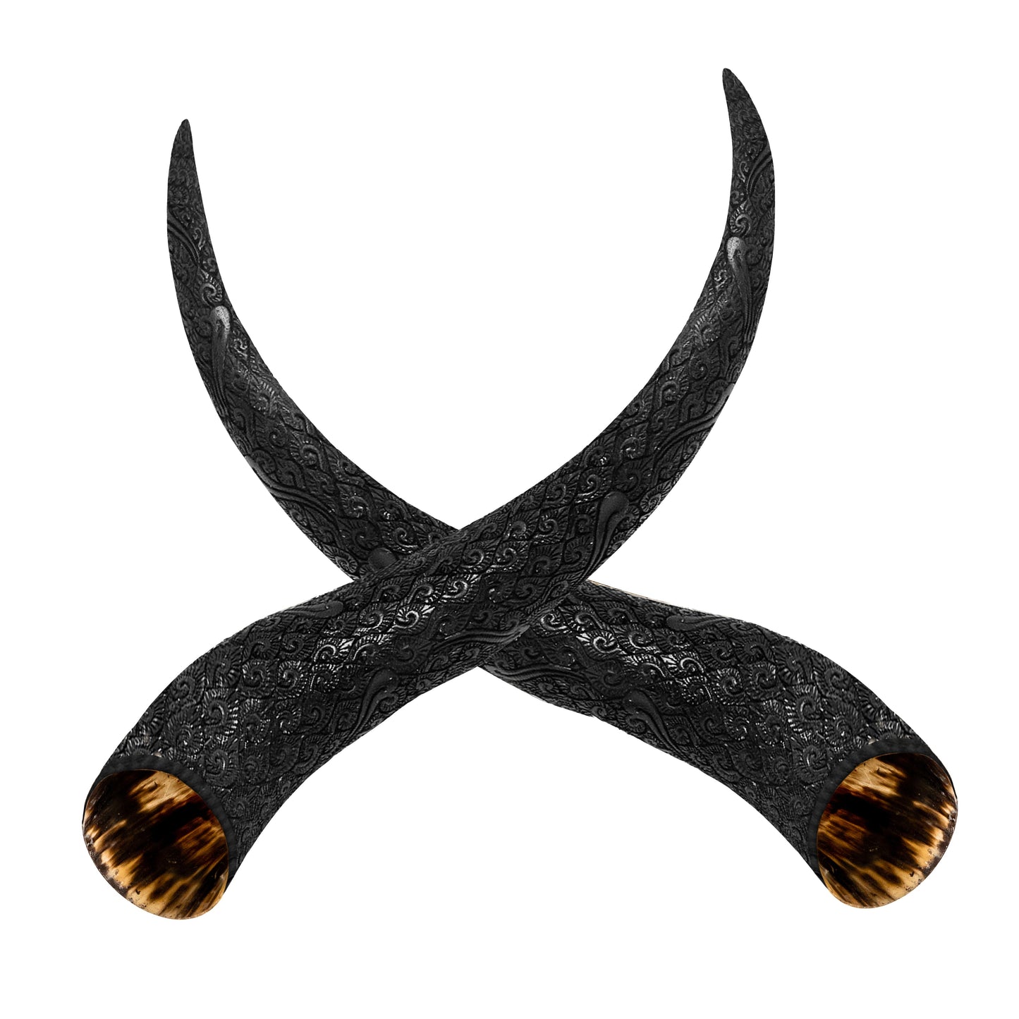 Longhorn Skull // Black Horns - Mirror // Mosaic Finish