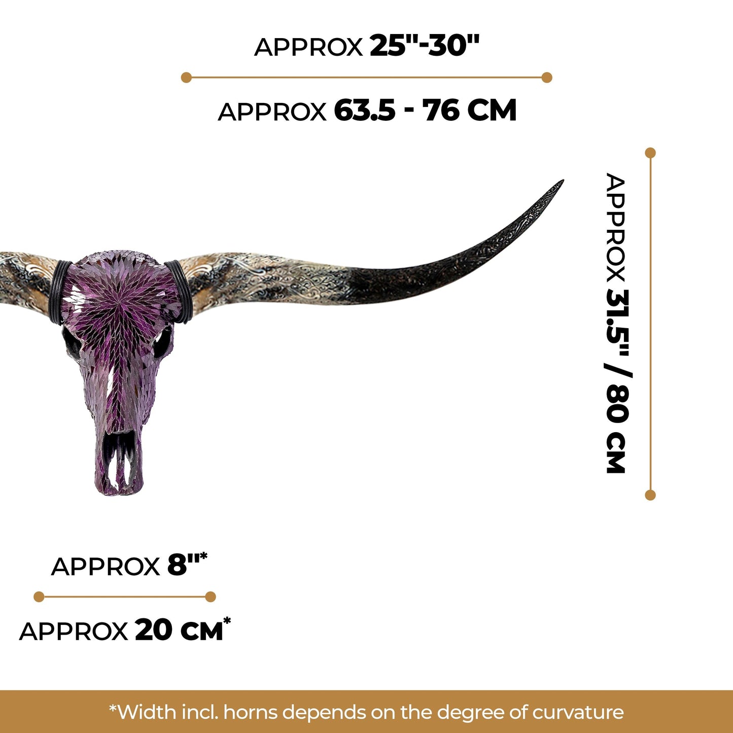 Longhorn Skull - Purple Mirror // Mosaic Finish