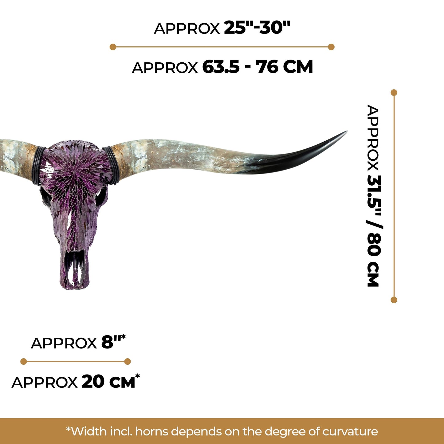 Longhorn Skull - Purple Mirror // Mosaic Finish