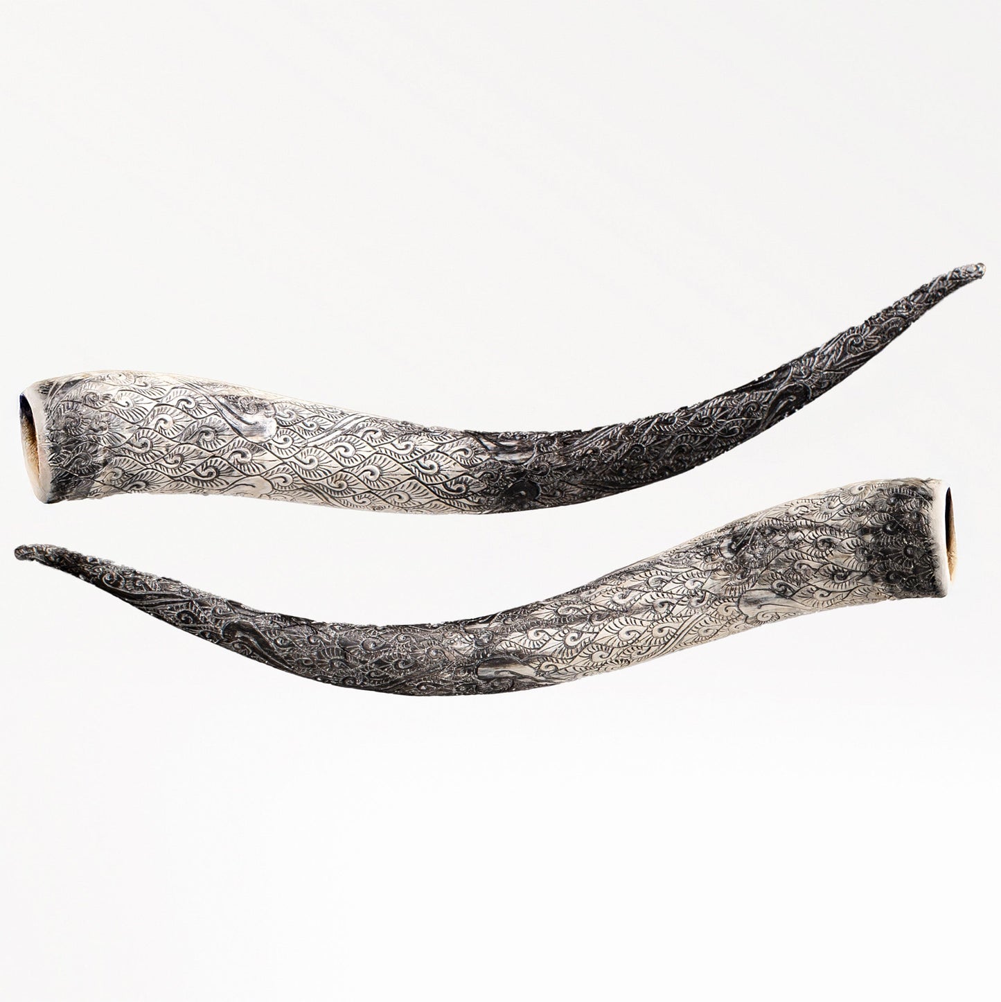 Hand Carved Longhorn Skull - Antique Bronze Mandala // Metallic Finish