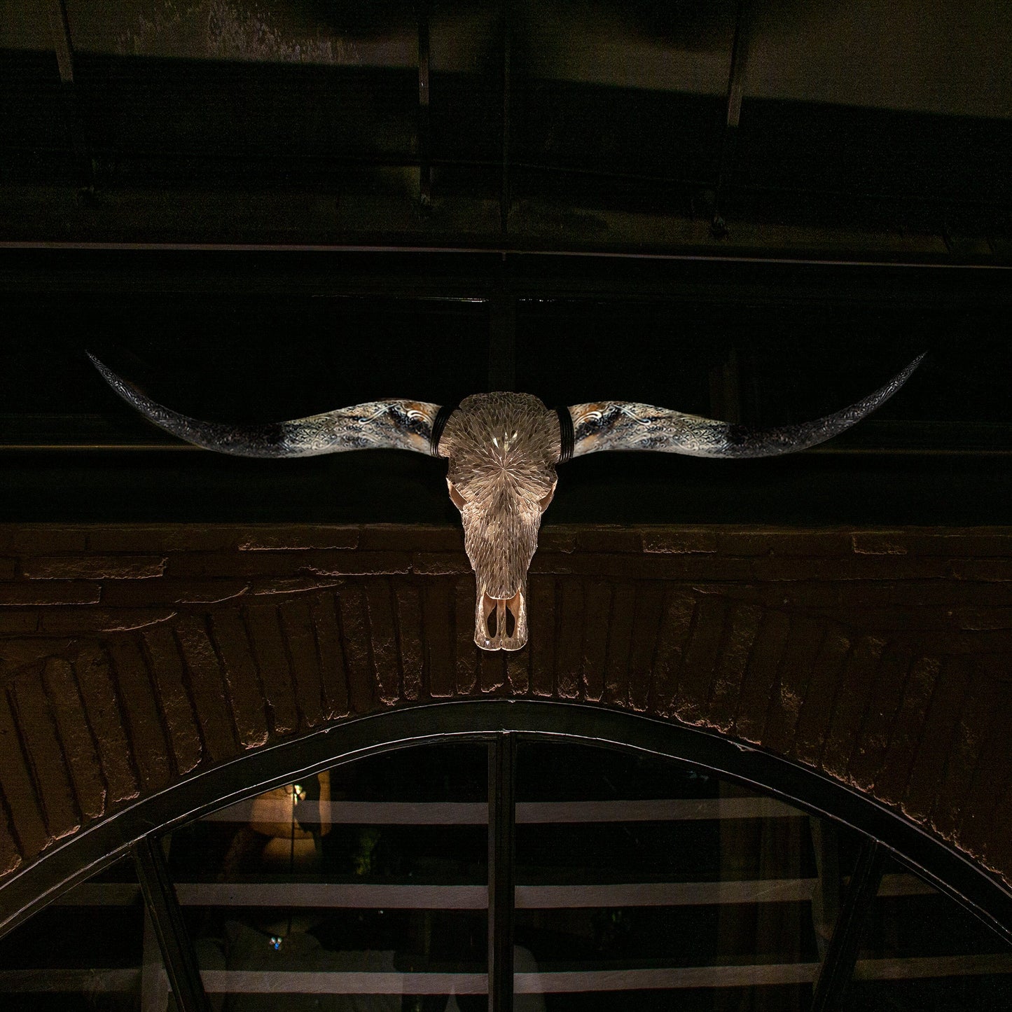 Longhorn Skull - Beige Mirror // Mosaic Finish