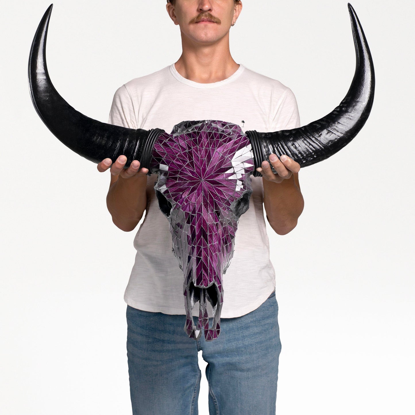 Buffalo Skull - Purple Mirror // Mosaic Finish