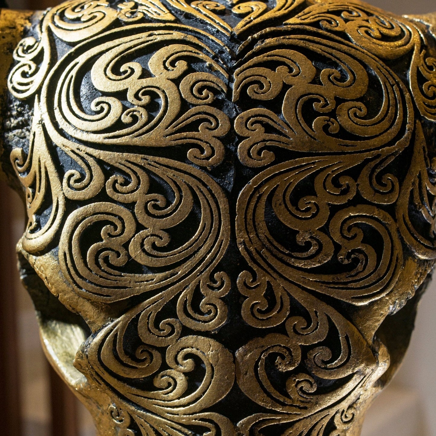 Longhorn Skull // XL Horns - Oriental Gold Metallic