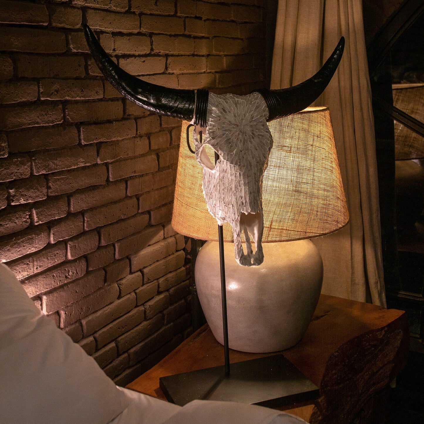 Cow Skull - Beige Mirror // Mosaic Finish