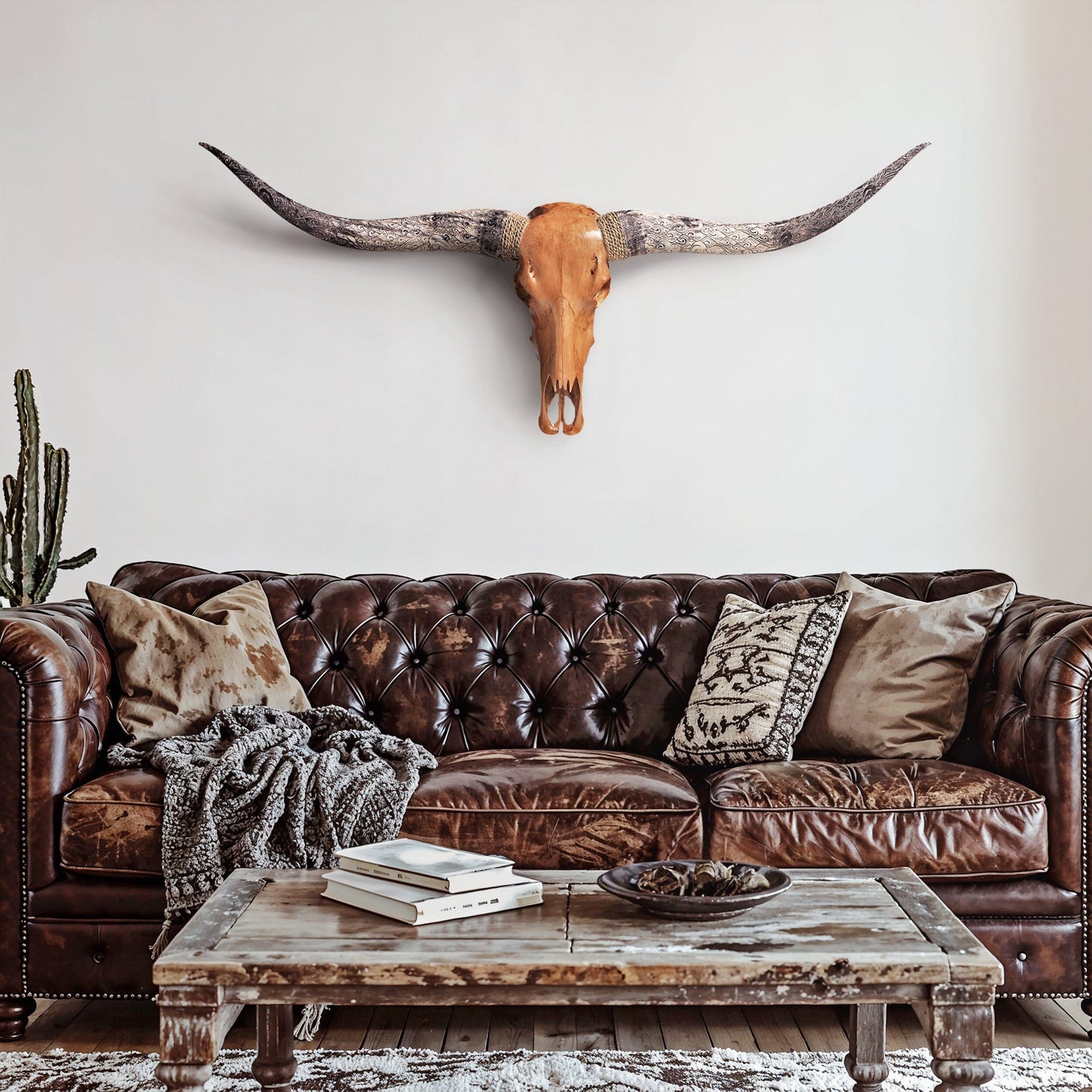 Longhorn Skull - Antique Storm