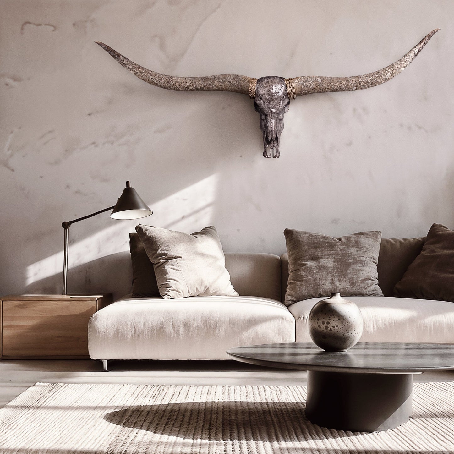 Longhorn Skull // XL Horns - Gray Storm