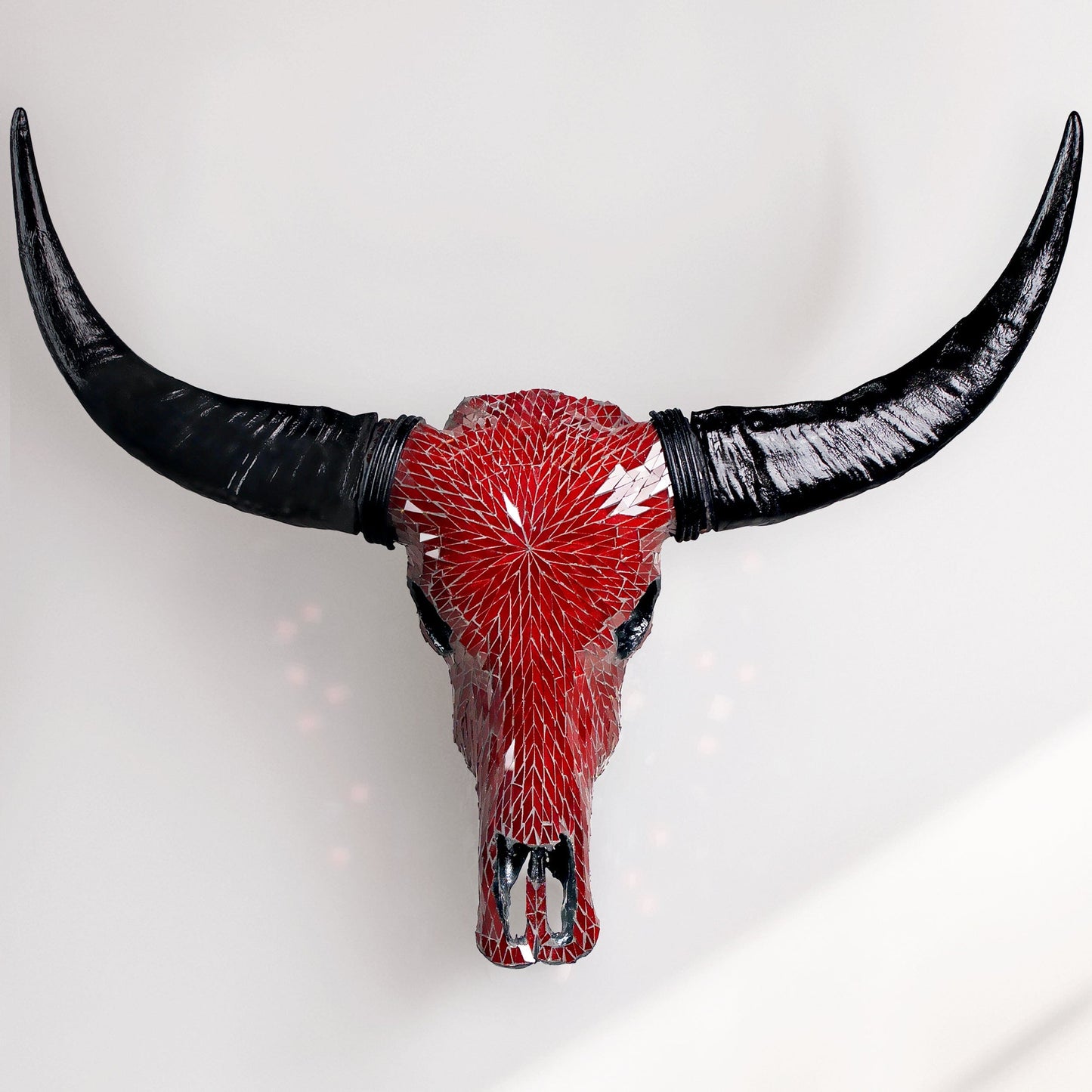 Buffalo Skull - Red Mirror // Mosaic Finish