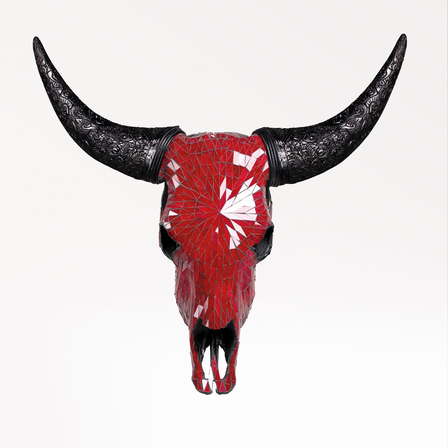 Cow Skull - Red Mirror // Mosaic Finish