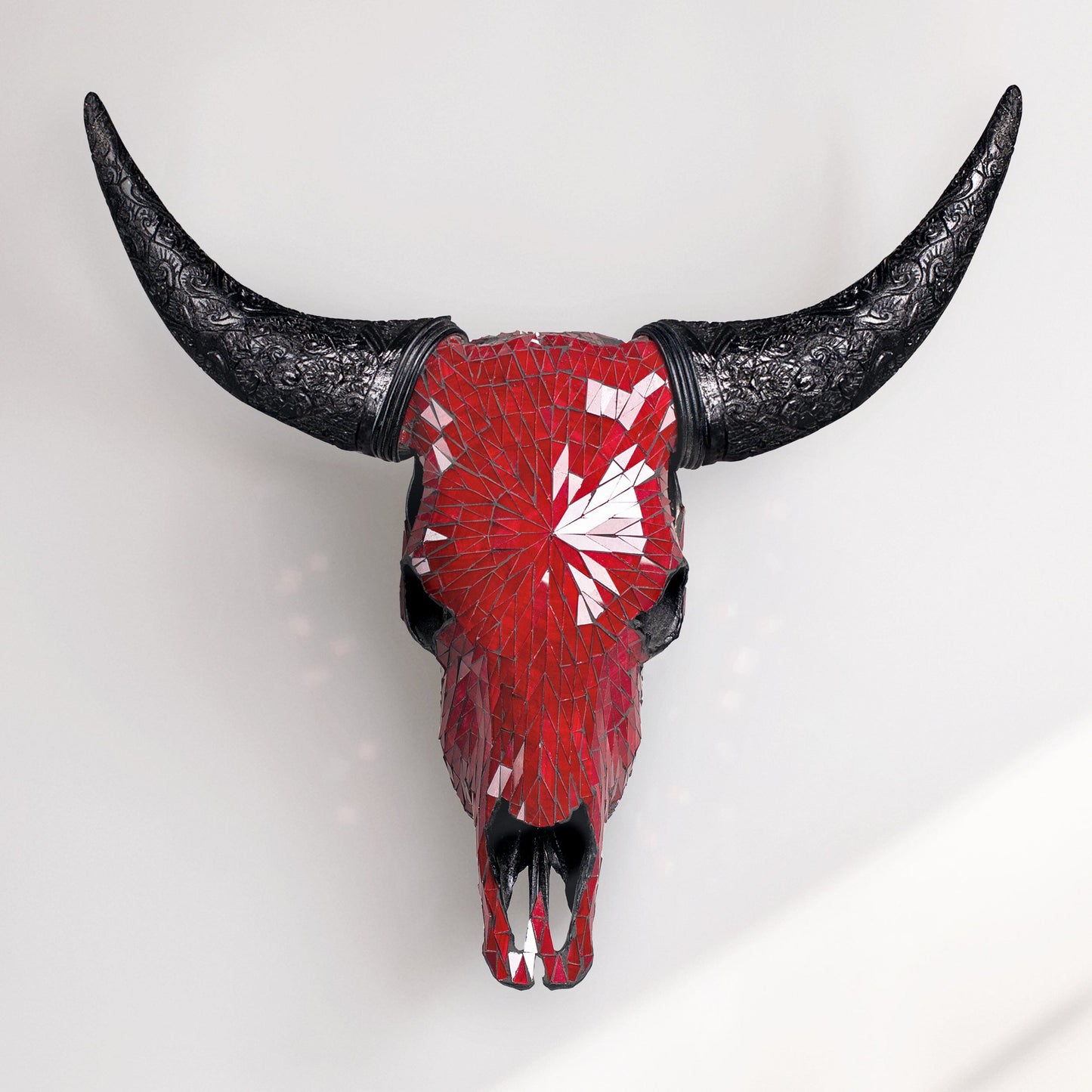 Cow Skull - Red Mirror // Mosaic Finish