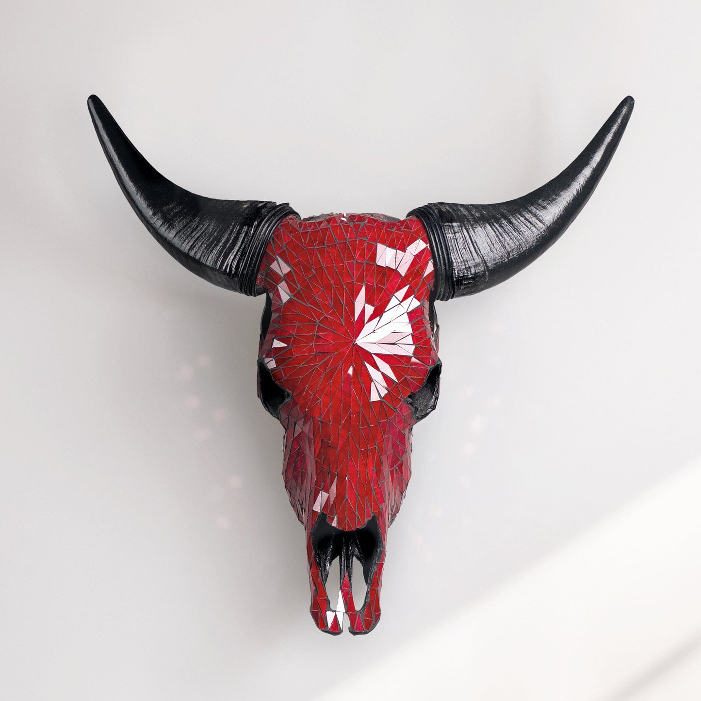 Cow Skull - Red Mirror // Mosaic Finish