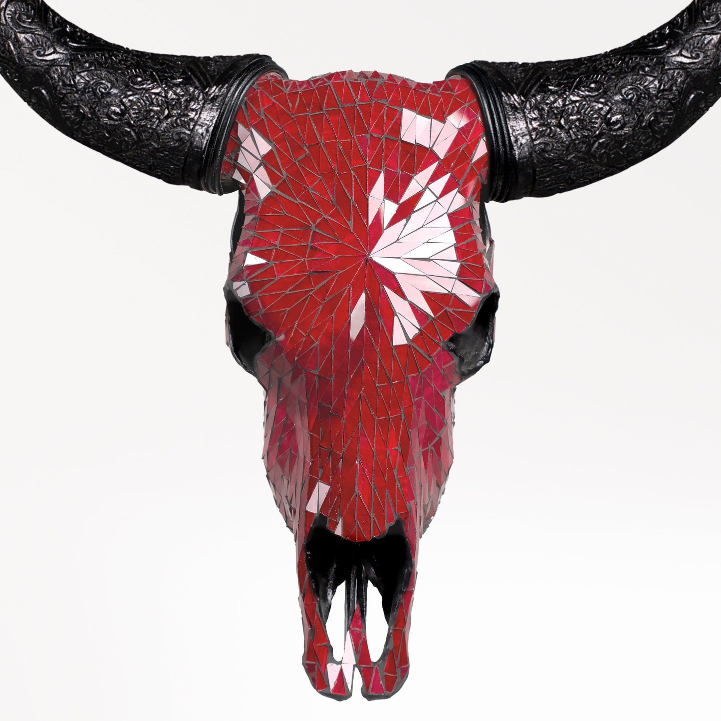 Cow Skull - Red Mirror // Mosaic Finish