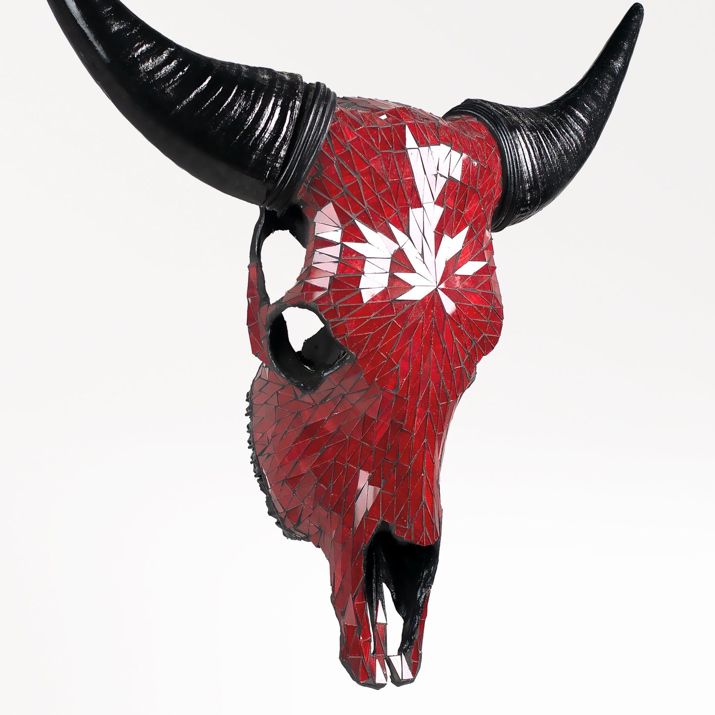 Cow Skull - Red Mirror // Mosaic Finish