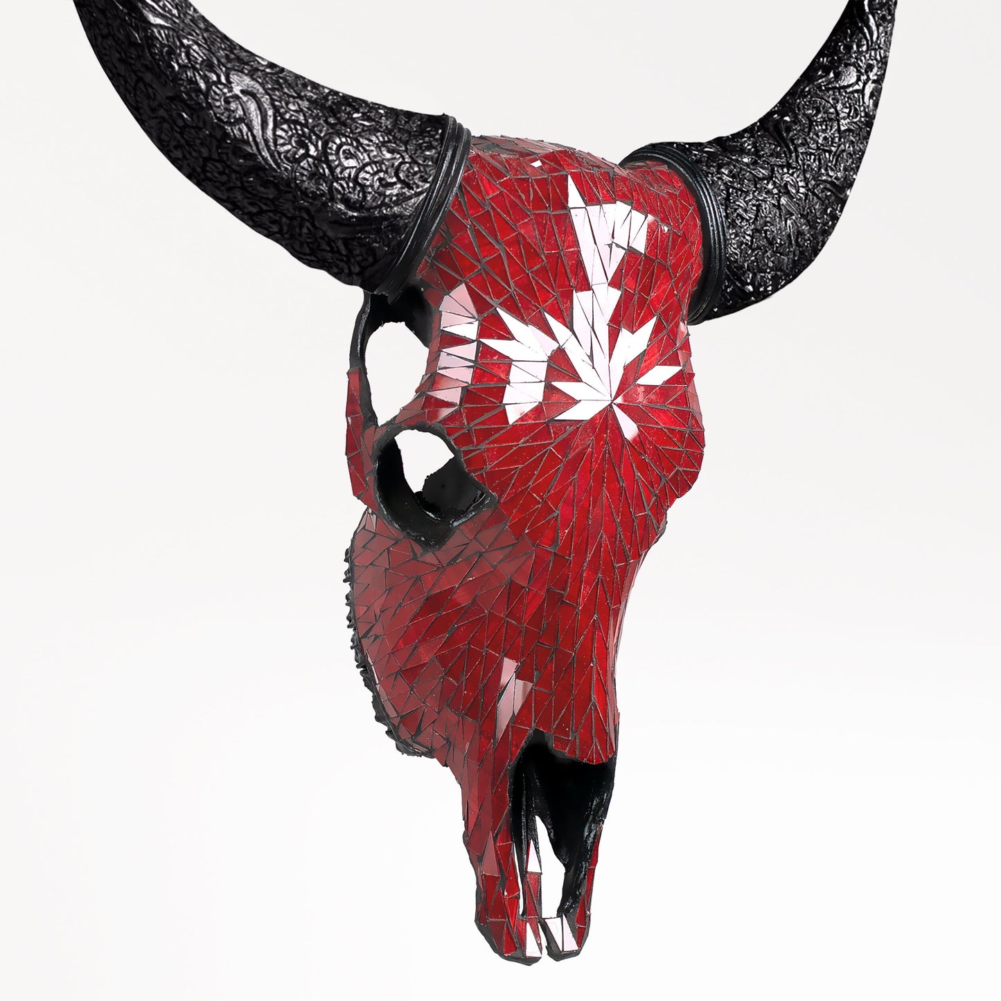 Cow Skull - Red Mirror // Mosaic Finish