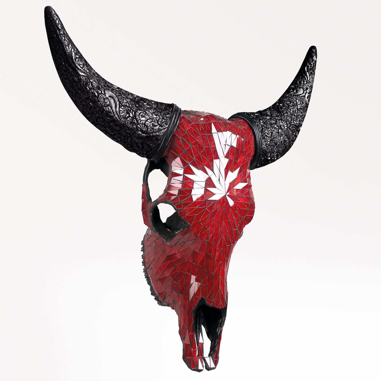 Cow Skull - Red Mirror // Mosaic Finish