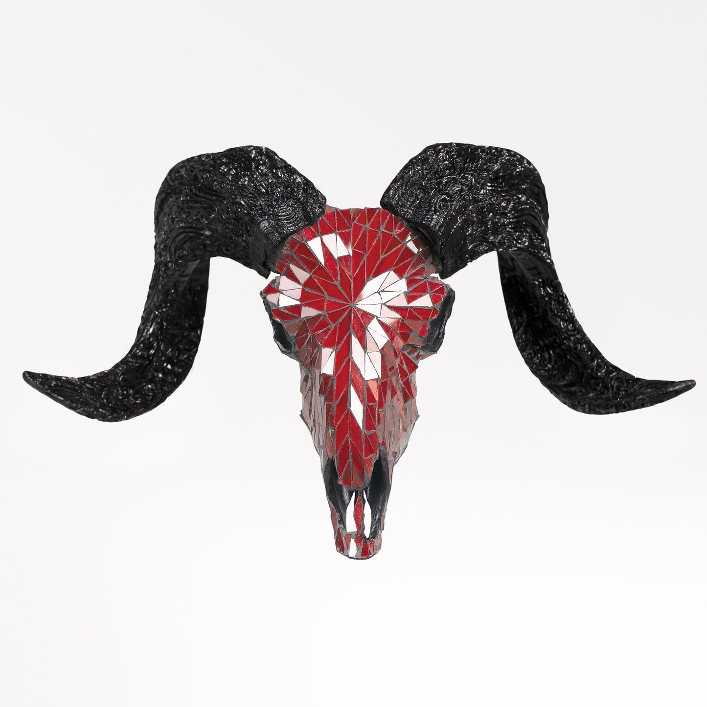 Ram Skull - Red Mirror // Mosaic Finish
