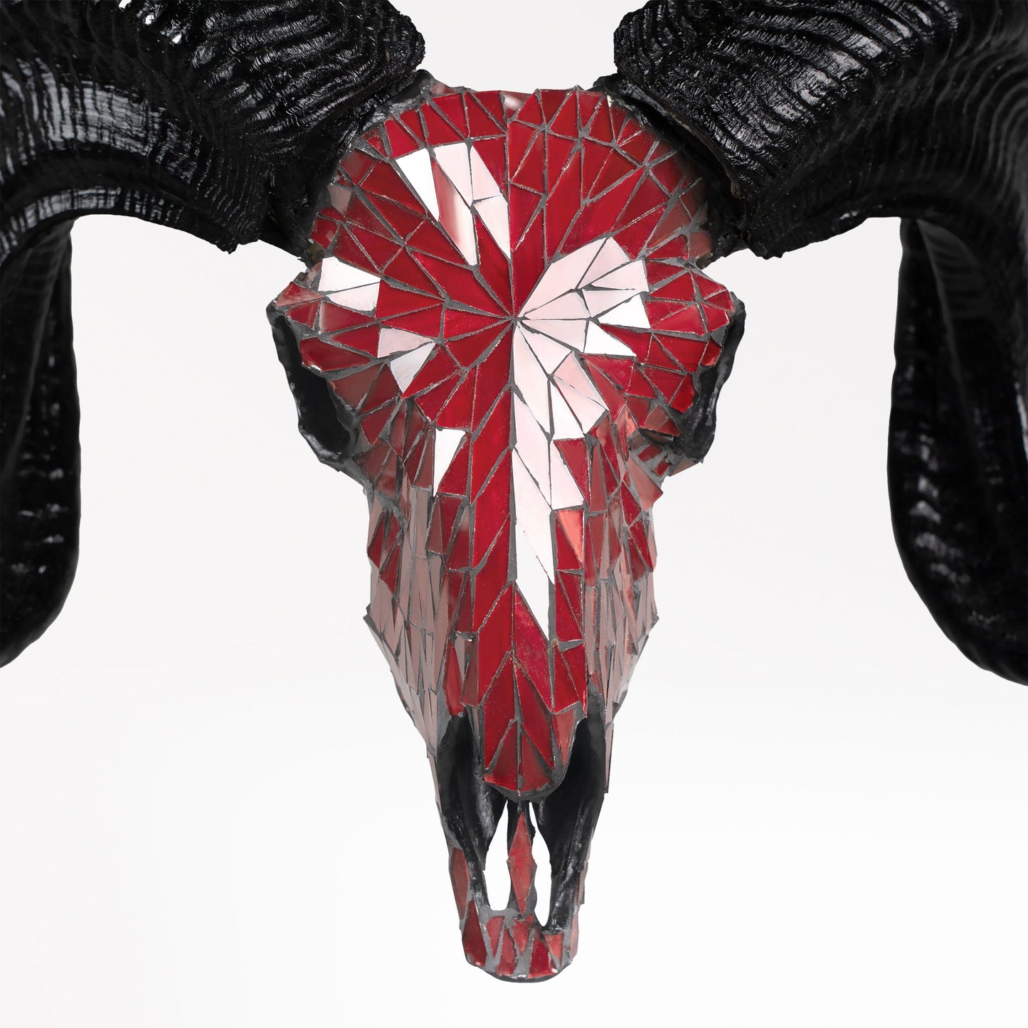 Ram Skull - Red Mirror // Mosaic Finish
