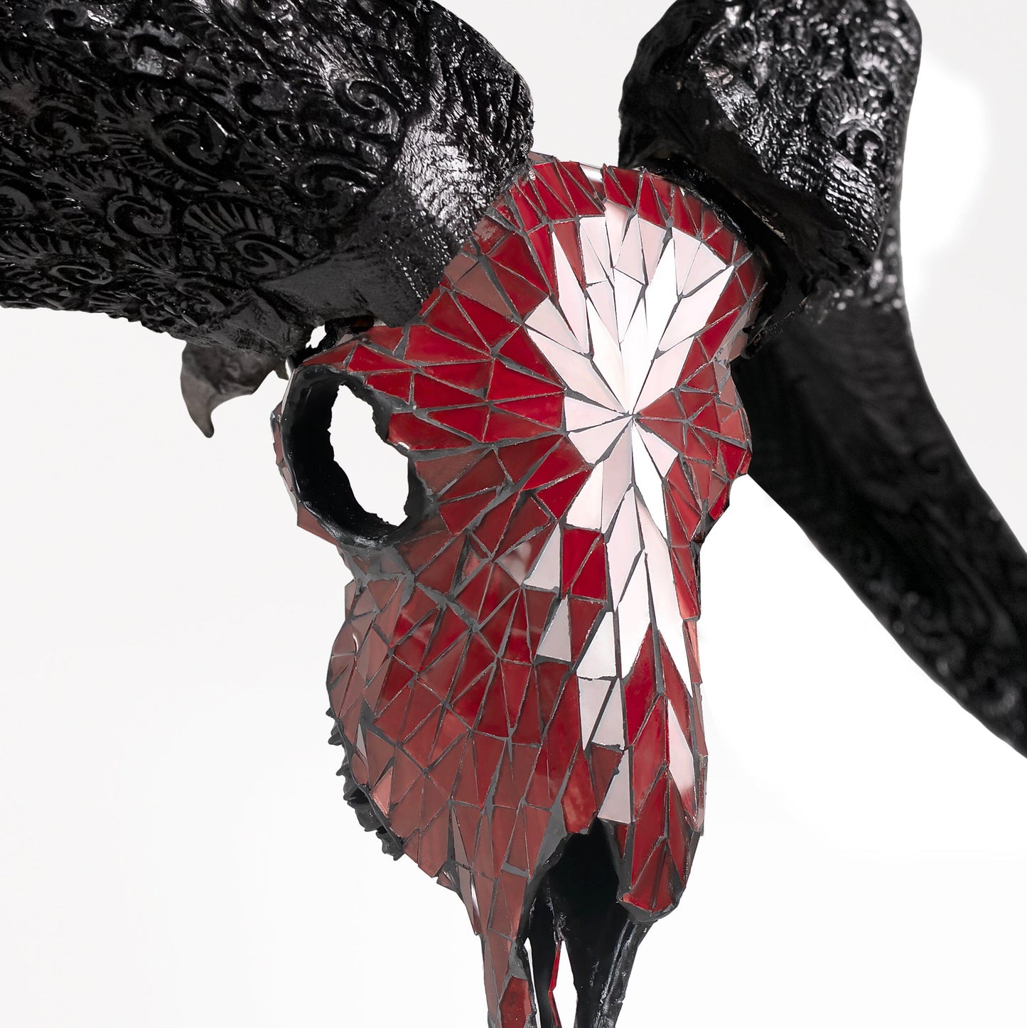 Ram Skull - Red Mirror // Mosaic Finish
