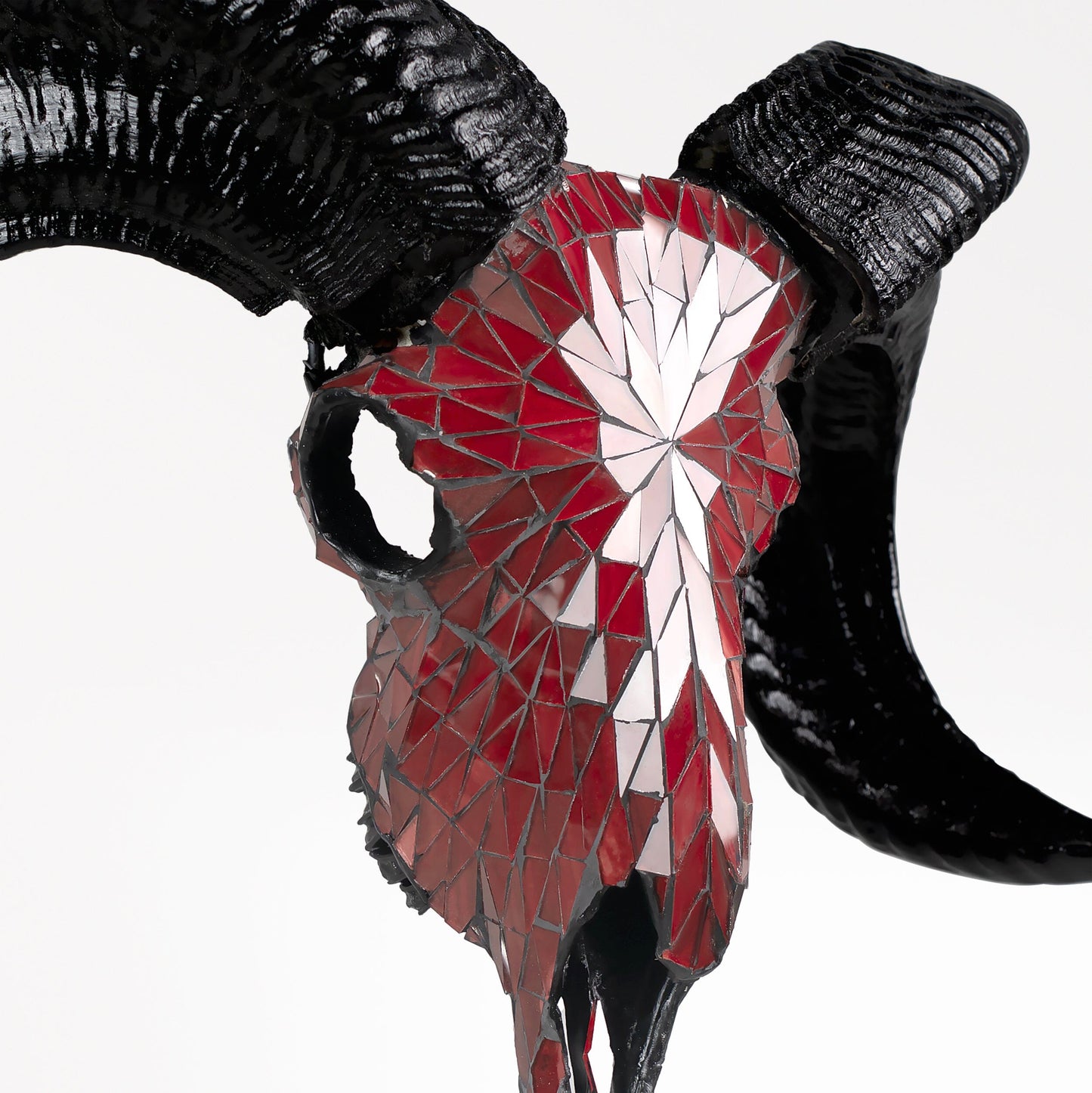 Ram Skull - Red Mirror // Mosaic Finish