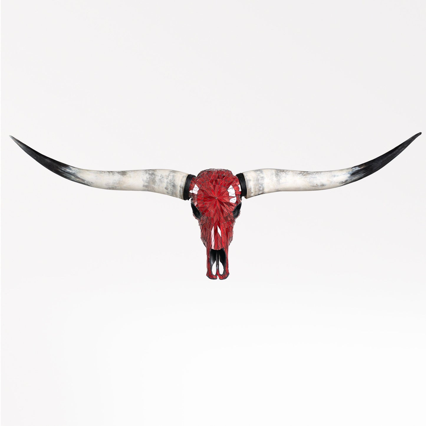Longhorn Skull - Red Mirror // Mosaic Finish