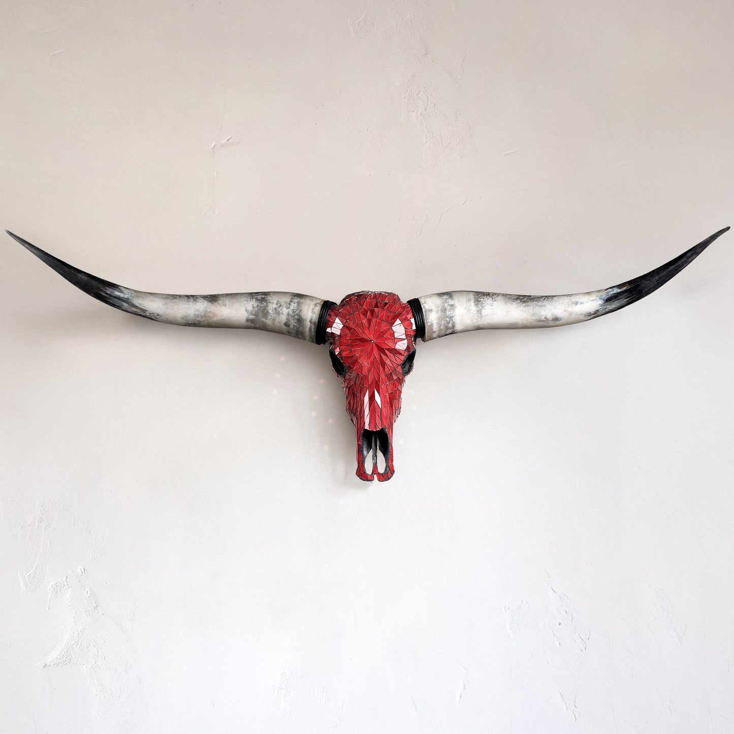 Longhorn Skull - Red Mirror // Mosaic Finish