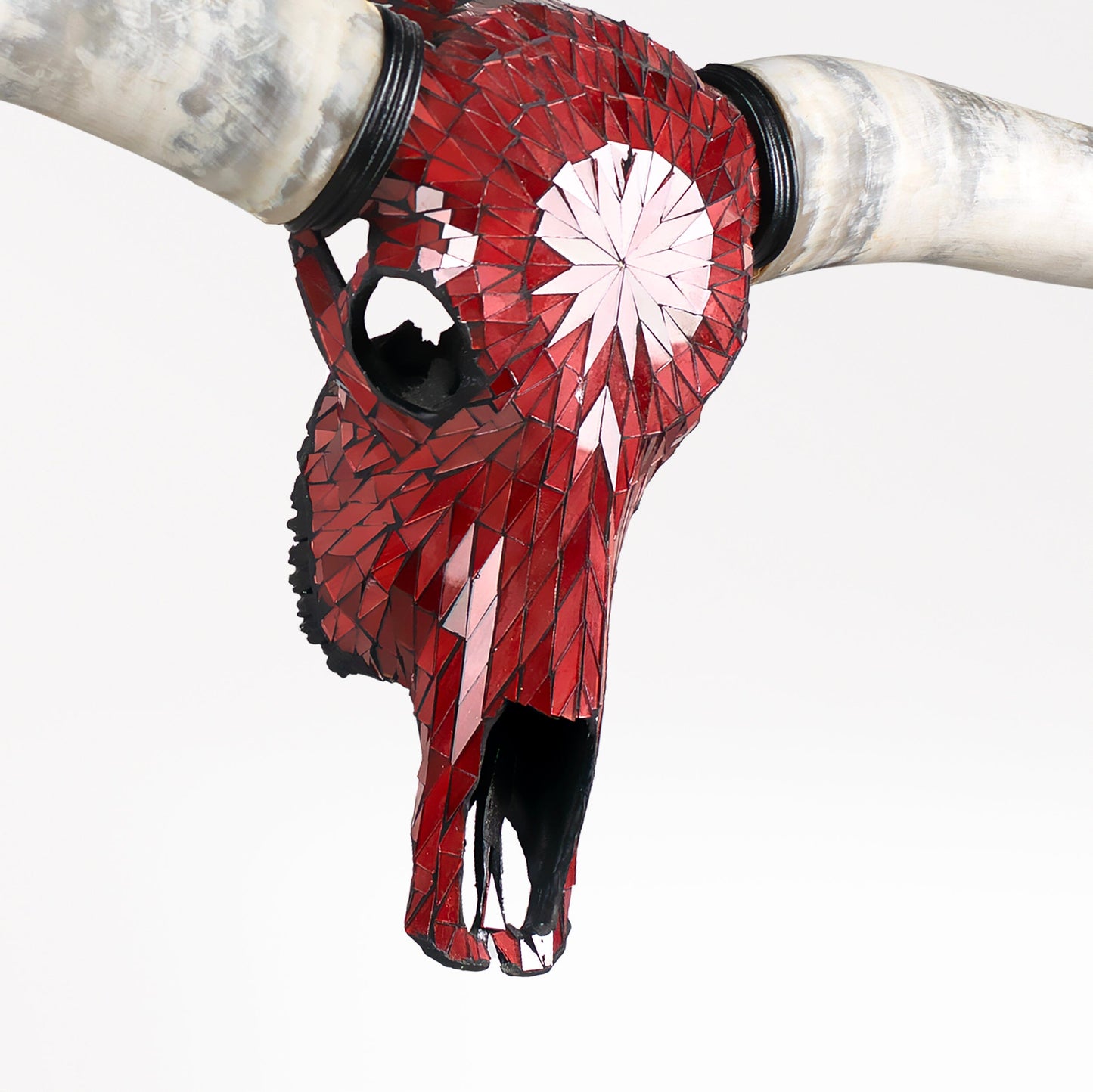 Longhorn Skull - Red Mirror // Mosaic Finish