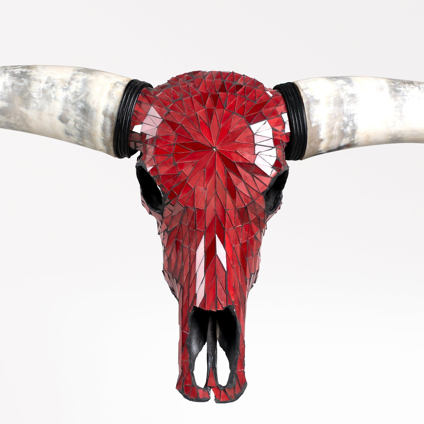 Longhorn Skull - Red Mirror // Mosaic Finish