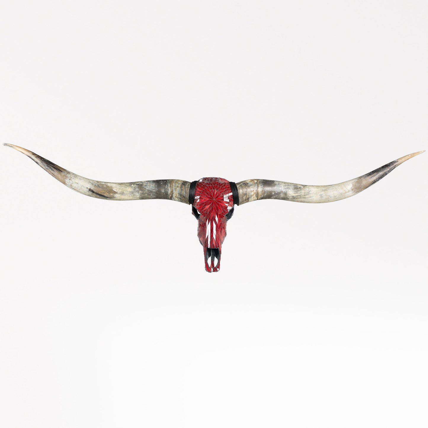 Longhorn Skull // XL Horns - Red Mirror // Mosaic Finish