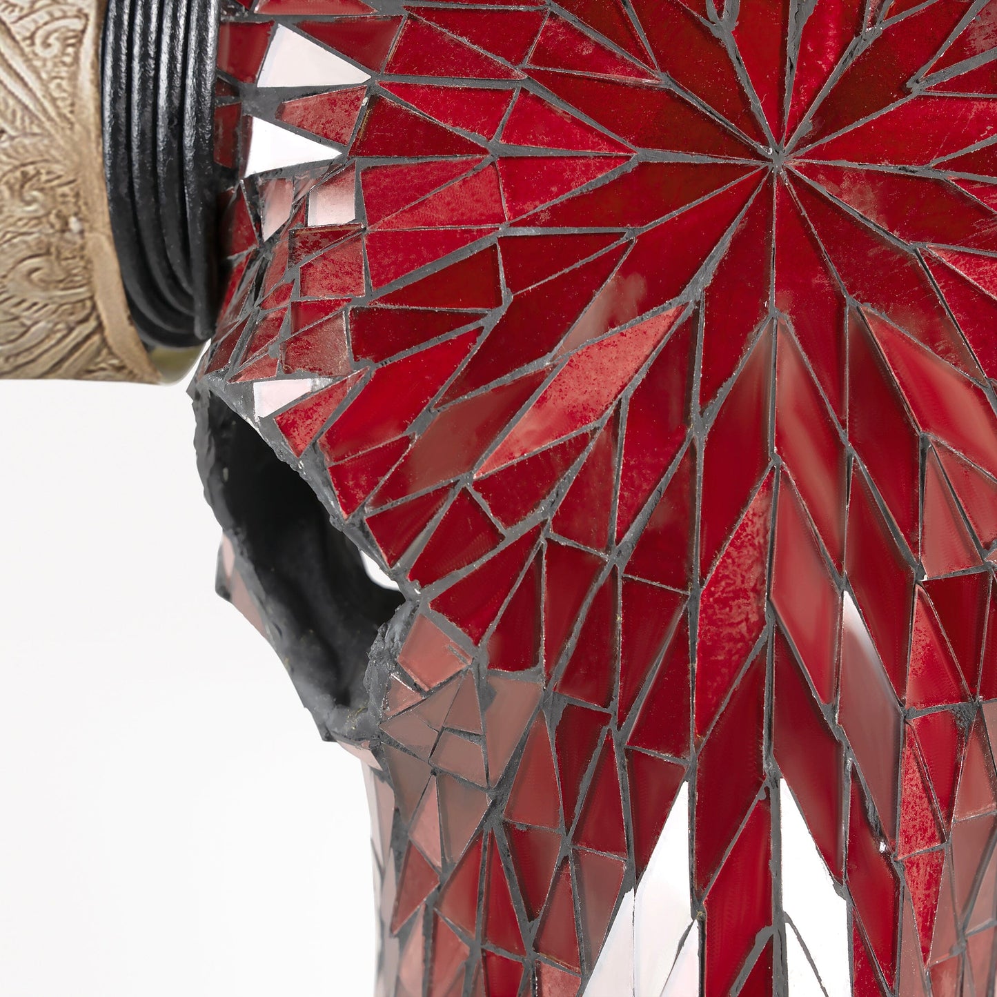 Longhorn Skull // XL Horns - Red Mirror // Mosaic Finish