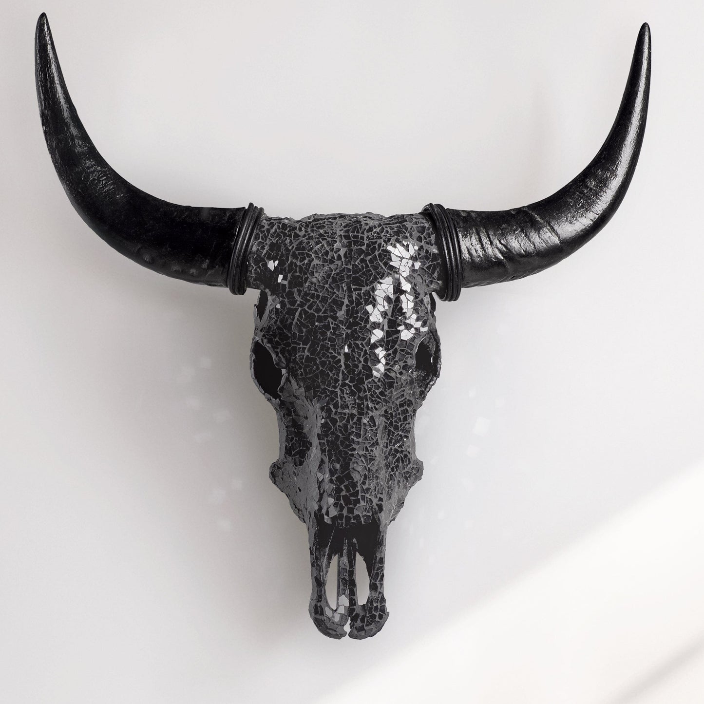 Cow Skull -  Black Mirror // Mosaic Finish