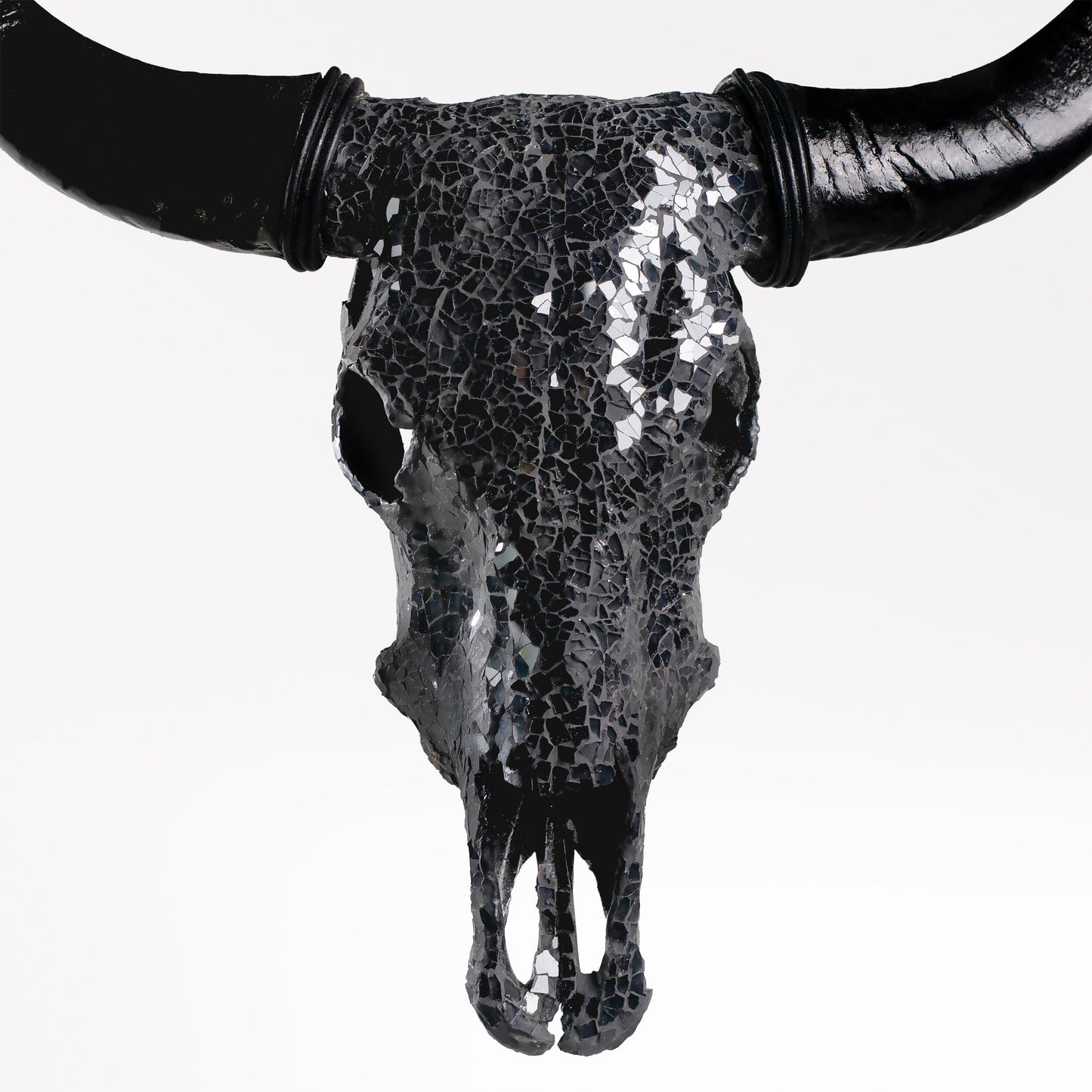 Cow Skull -  Black Mirror // Mosaic Finish