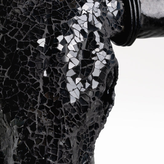 Cow Skull -  Black Mirror // Mosaic Finish