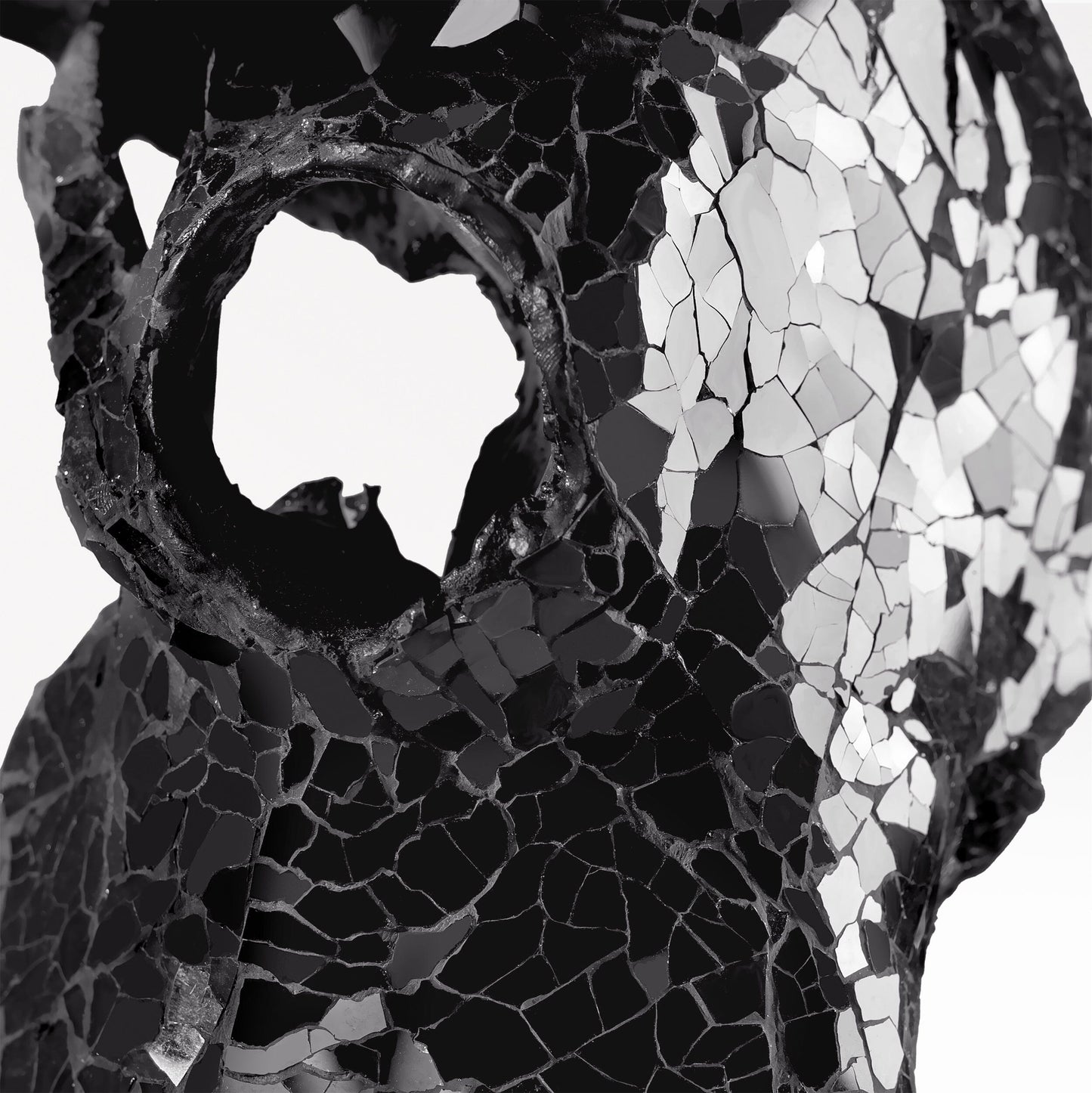 Longhorn Skull - Black Mirror // Mosaic Finish