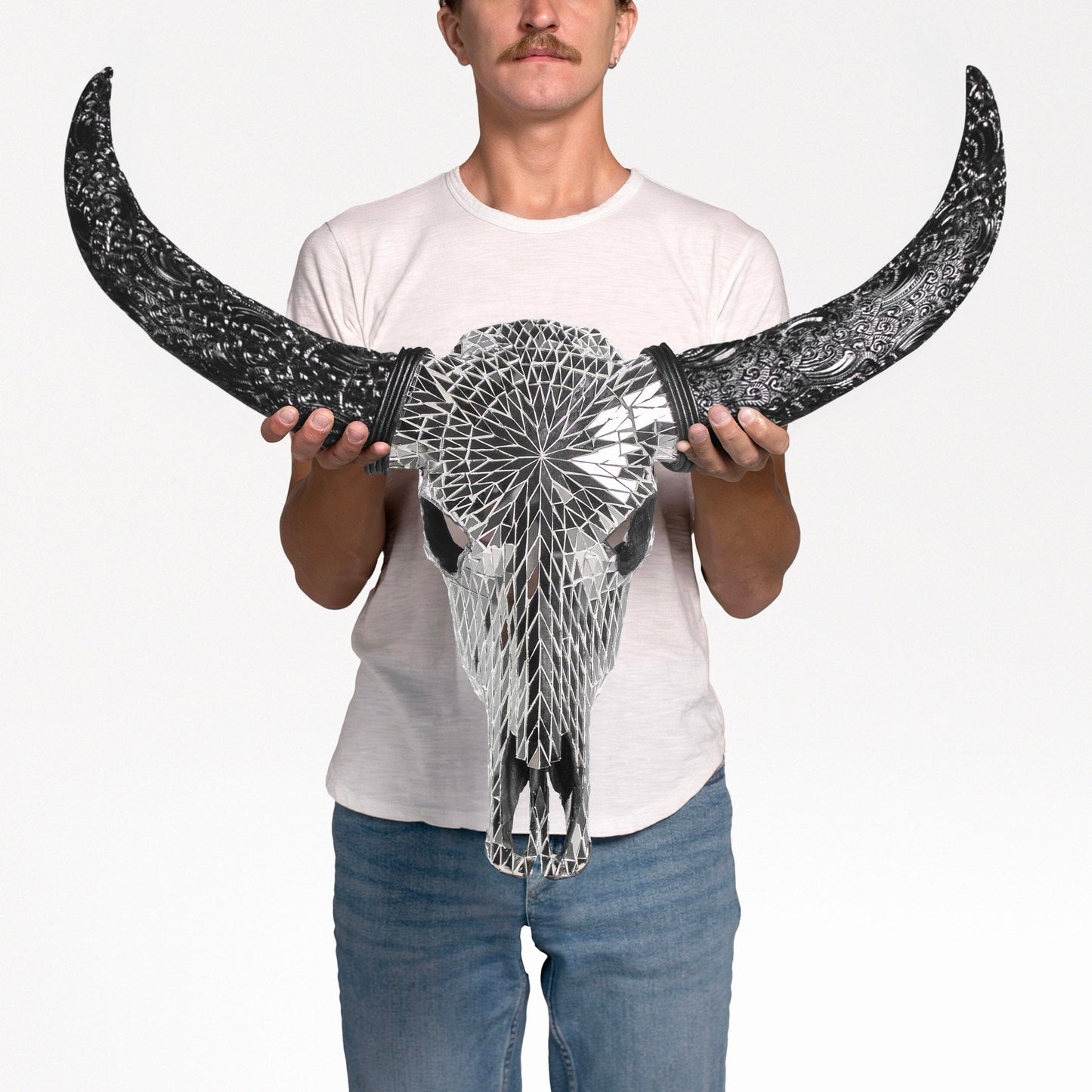 Buffalo Skull - Mirror // Mosaic Finish