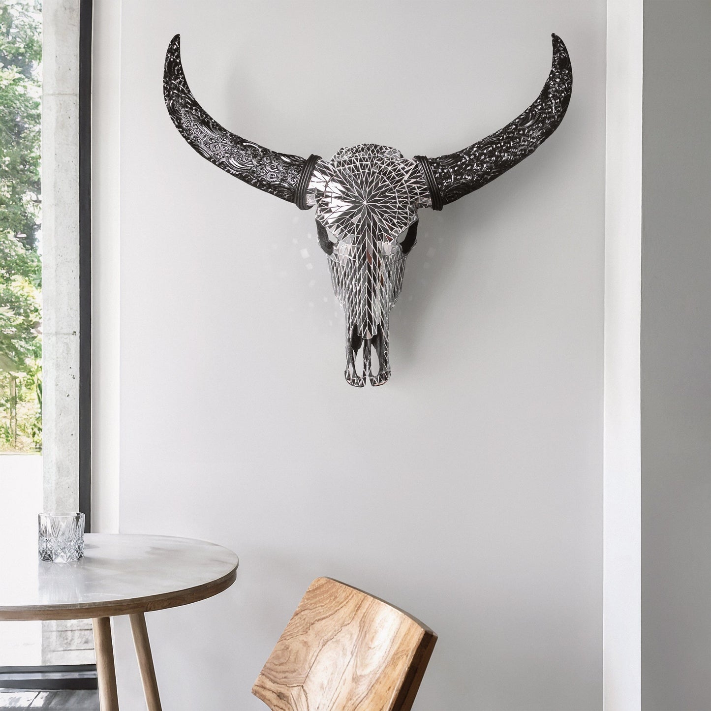 Buffalo Skull - Mirror // Mosaic Finish