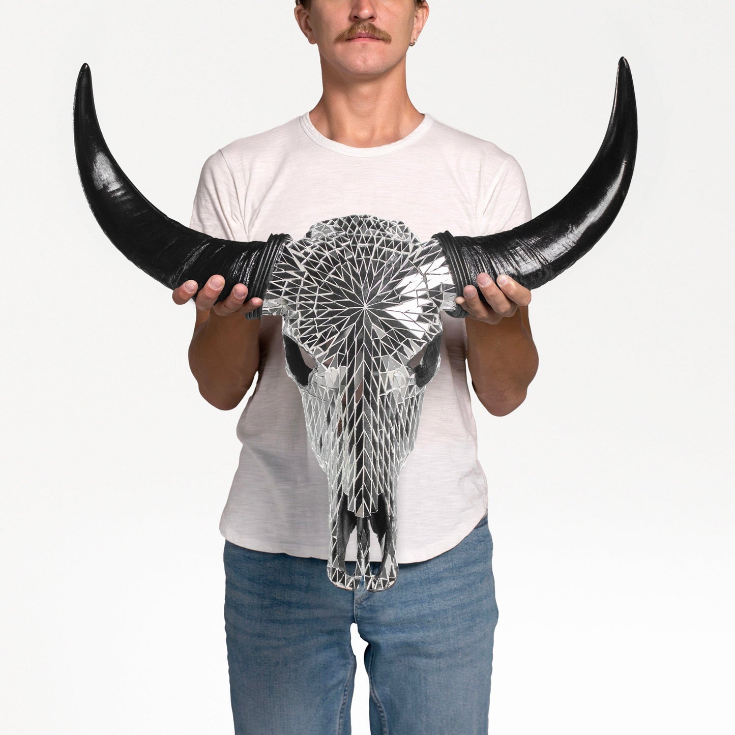 Buffalo Skull - Mirror // Mosaic Finish