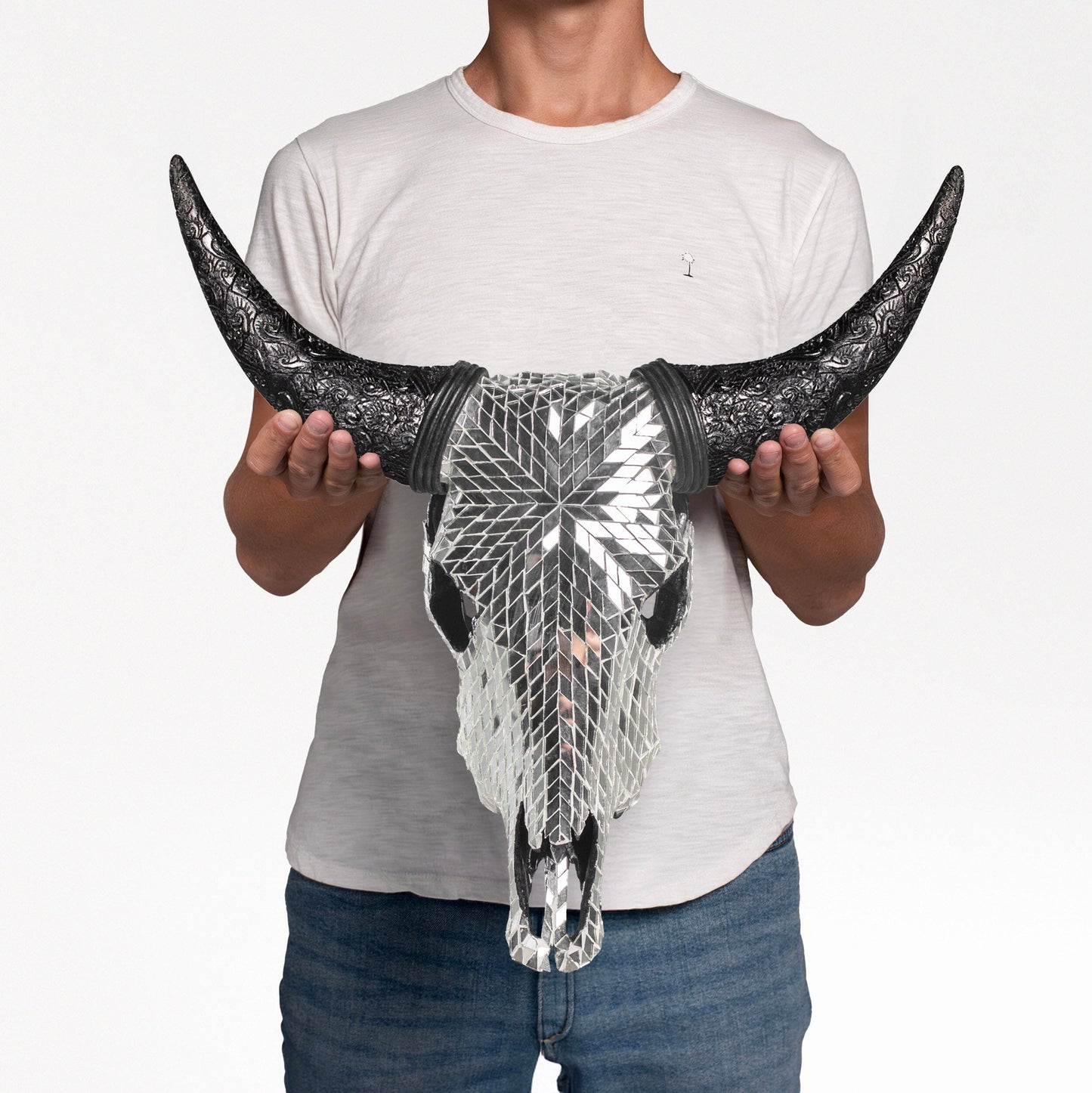 Cow Skull - Mirror // Mosaic Finish