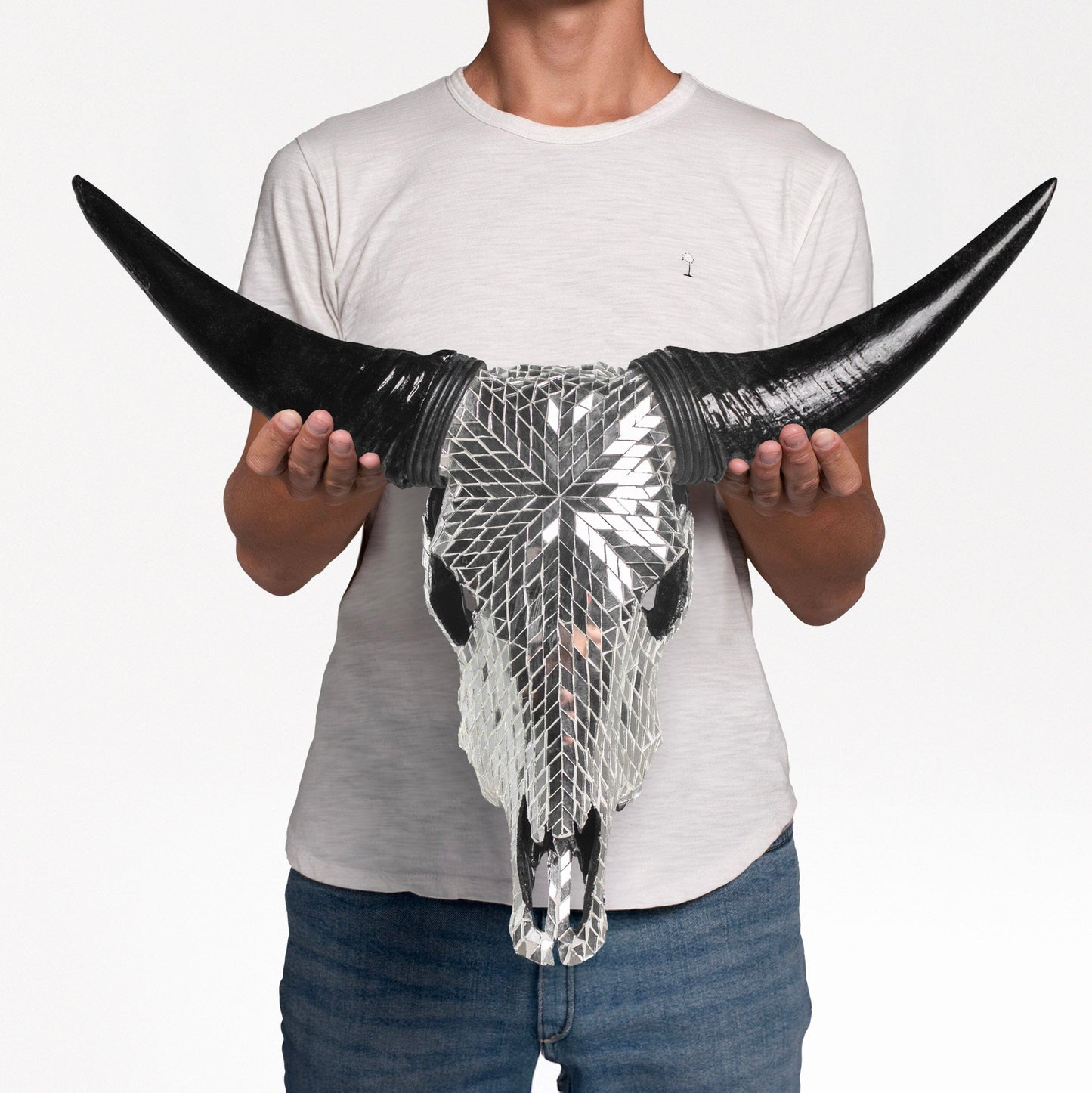 Cow Skull - Mirror // Mosaic Finish