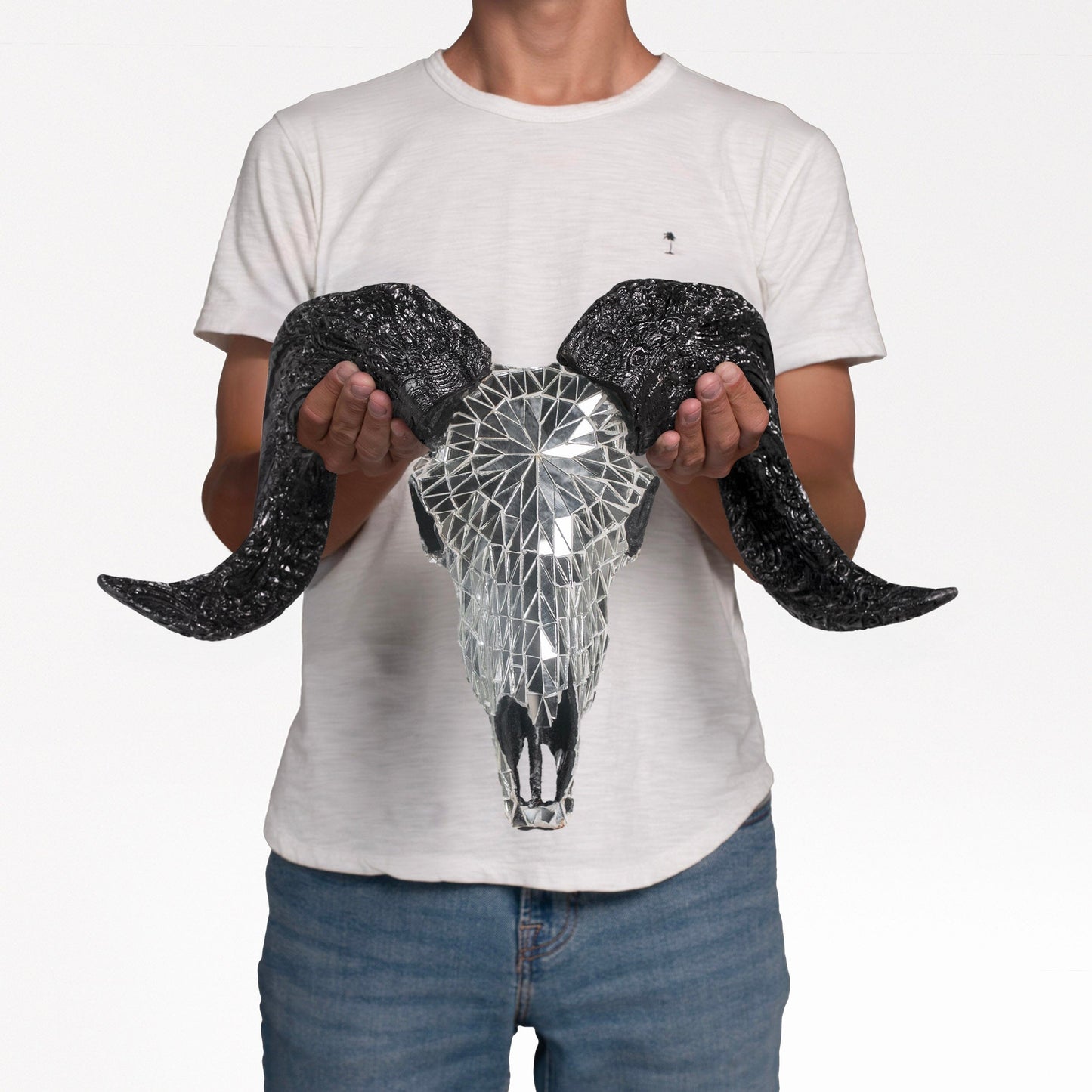 Ram Skull - Mirror // Mosaic Finish