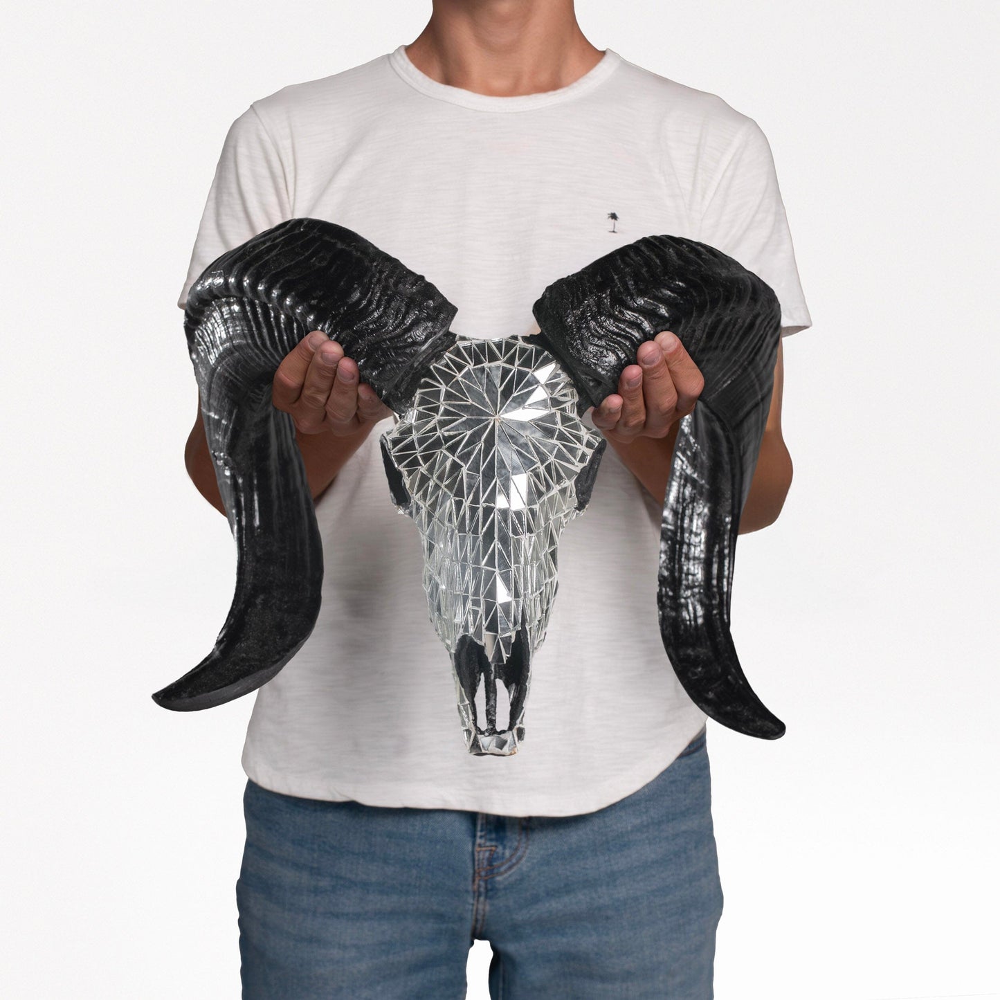 Ram Skull - Mirror // Mosaic Finish