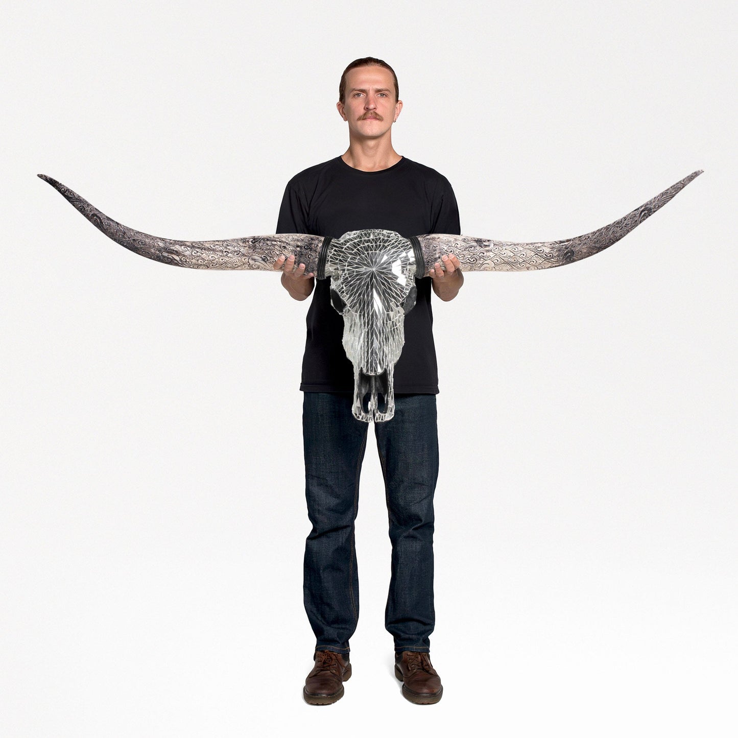 Longhorn Skull - Mirror // Mosaic Finish