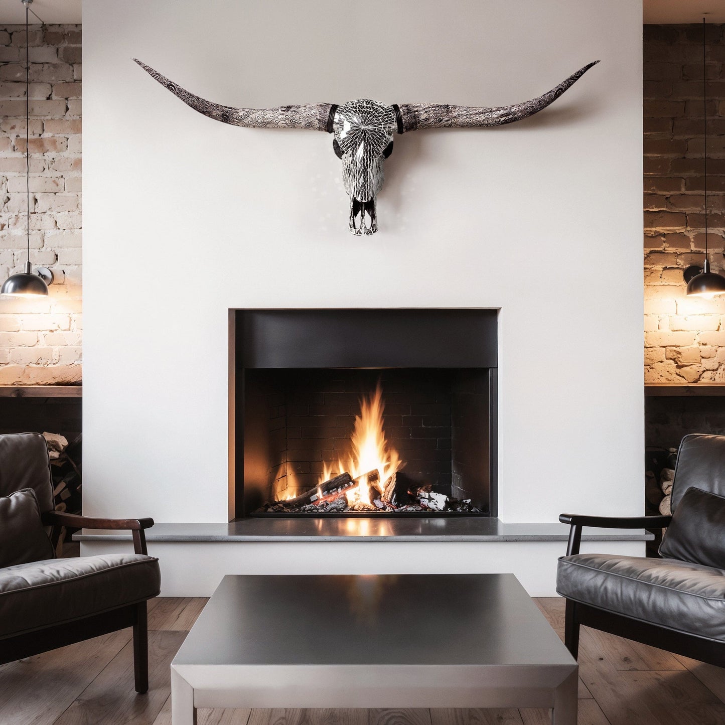 Longhorn Skull - Mirror // Mosaic Finish