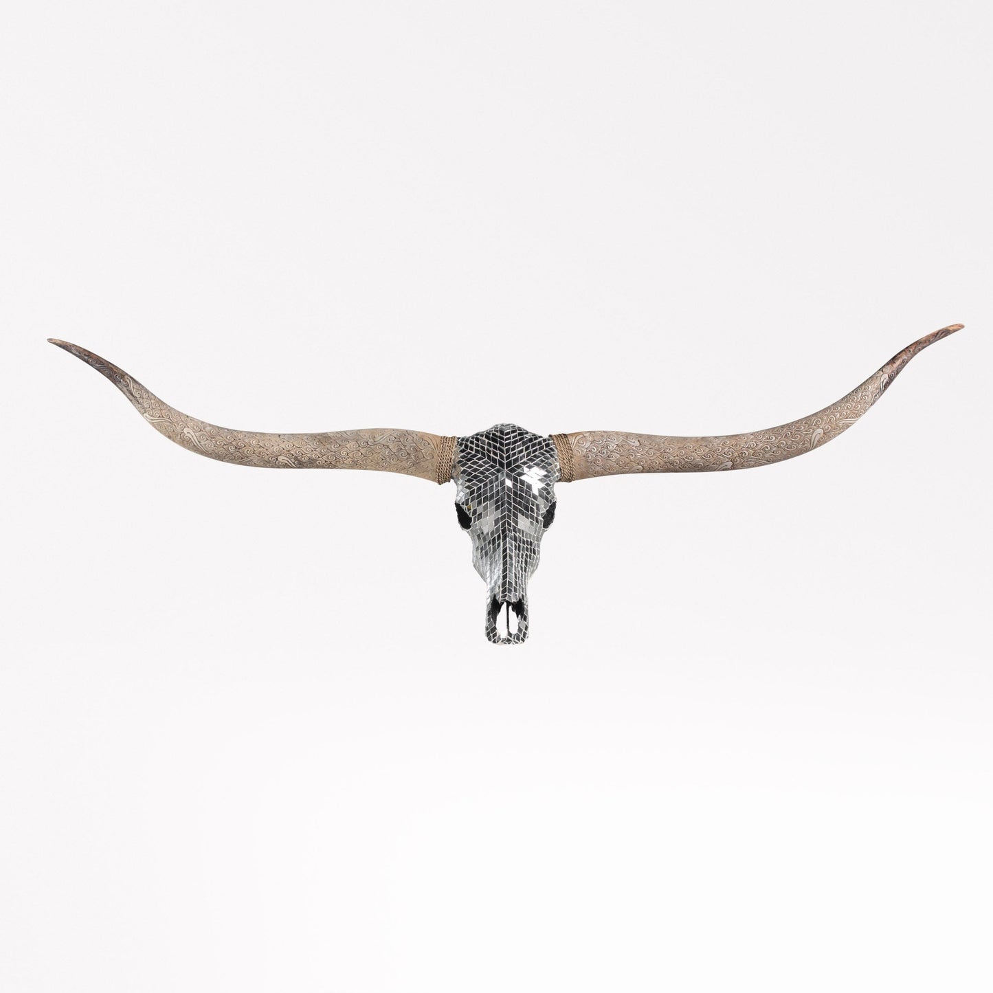 Longhorn Skull // XL Horns -  Mirror // Mosaic Finish