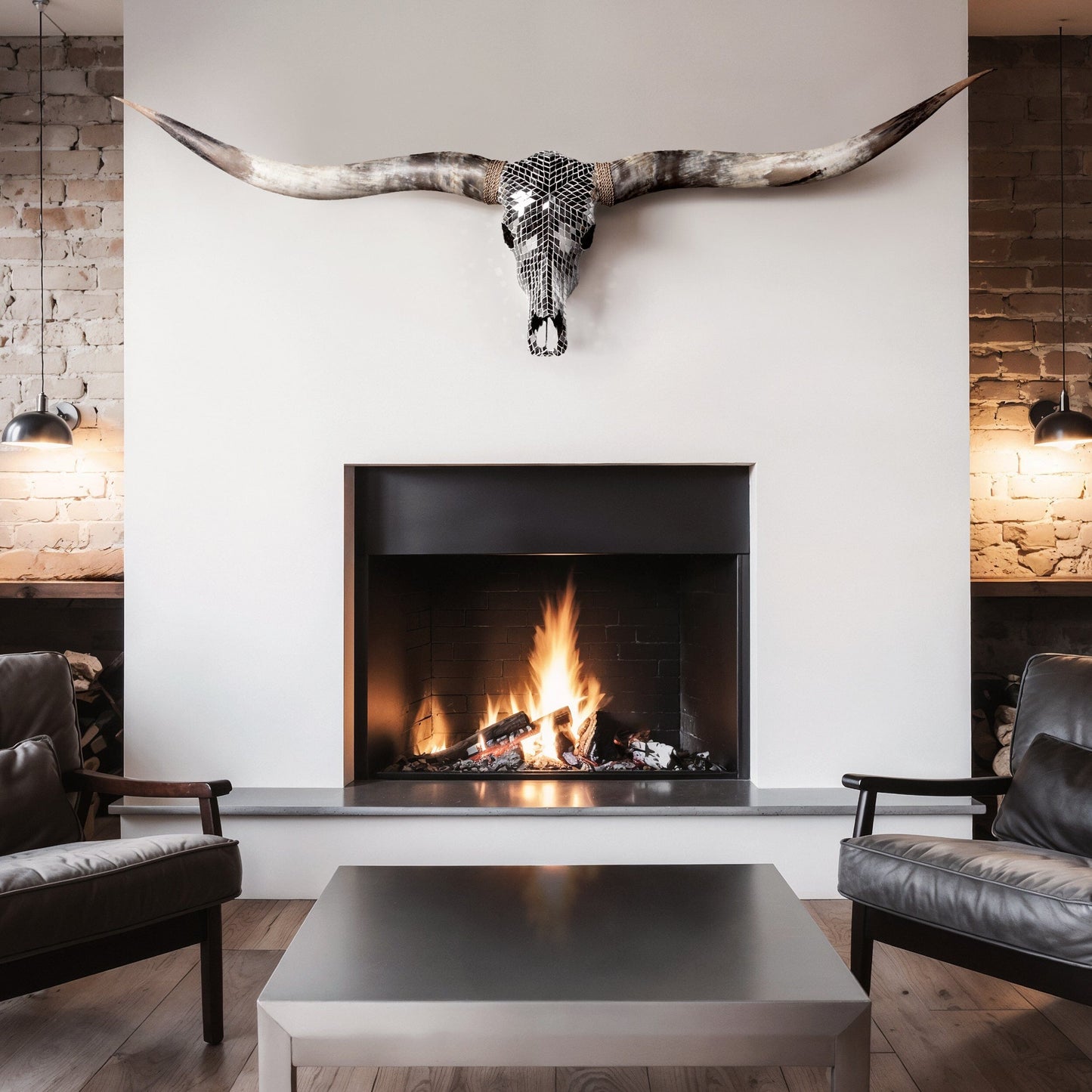 Longhorn Skull // XL Horns -  Mirror // Mosaic Finish